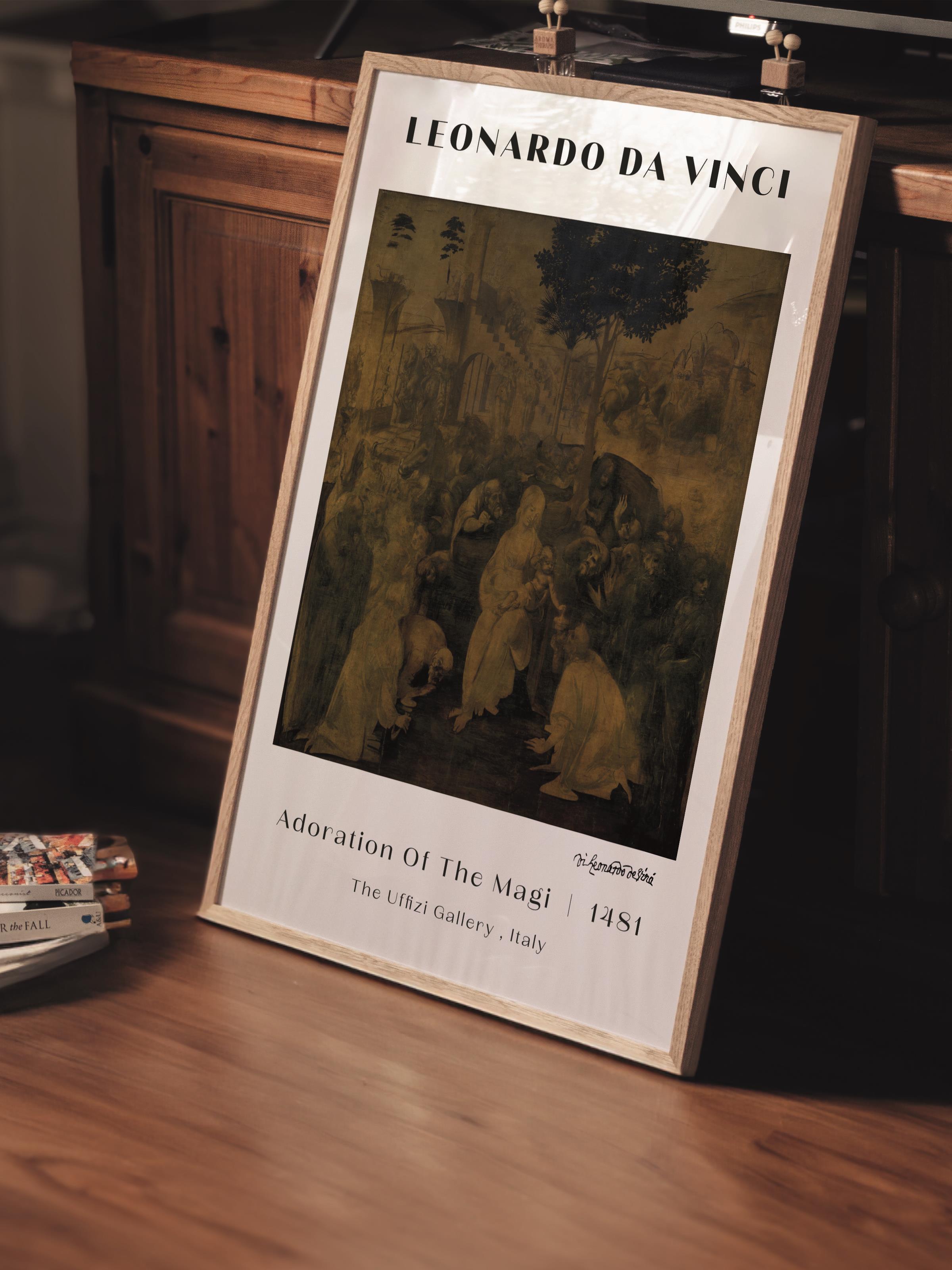 Leonardo Da Vinci Duvar Posteri - Duvar Dekoru - Sanat Serisi Posterleri - Kalın Kağıt - Çerçevesiz