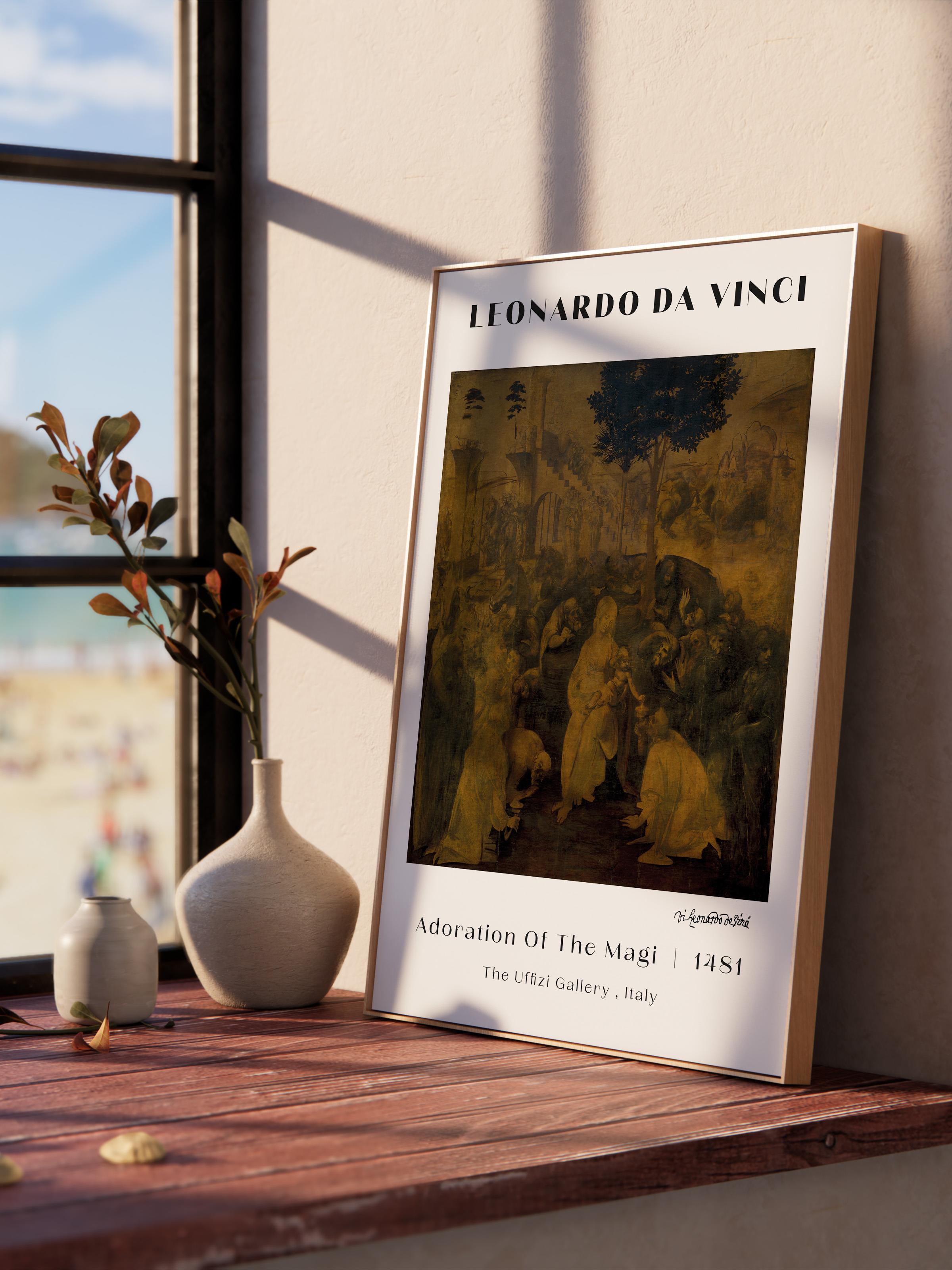 Leonardo Da Vinci Duvar Posteri - Duvar Dekoru - Sanat Serisi Posterleri - Kalın Kağıt - Çerçevesiz