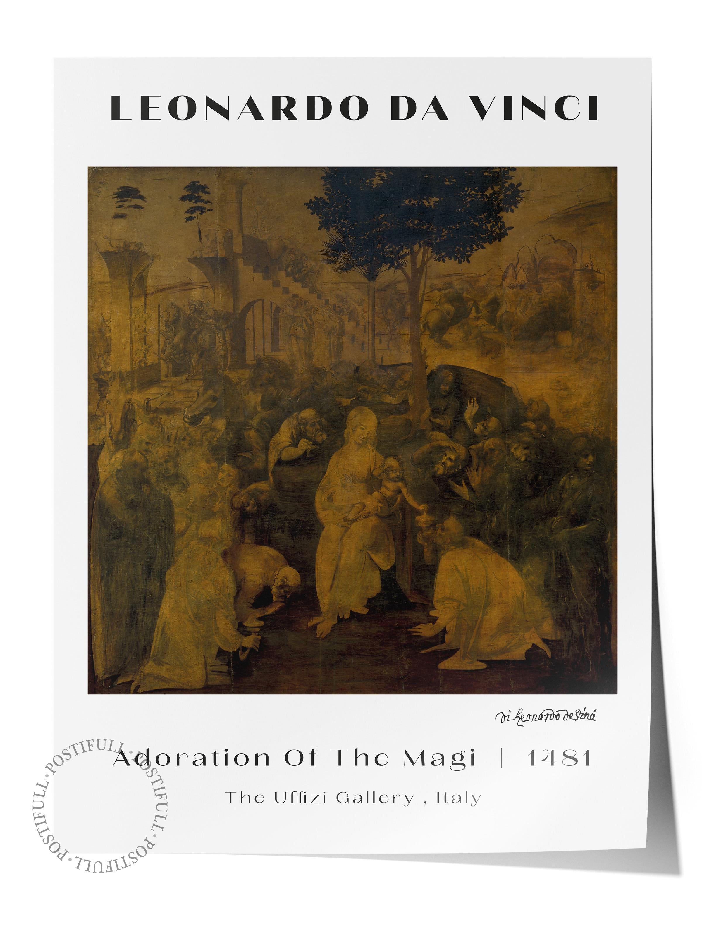 Leonardo Da Vinci Duvar Posteri - Duvar Dekoru - Sanat Serisi Posterleri - Kalın Kağıt - Çerçevesiz