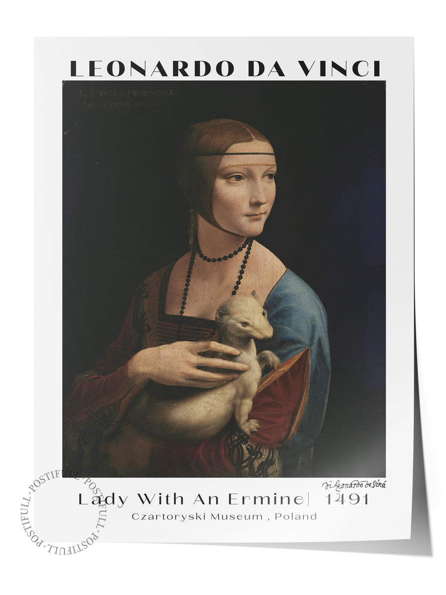 Lady With An Ermine Modern Sanat Çerçevesiz Poster
