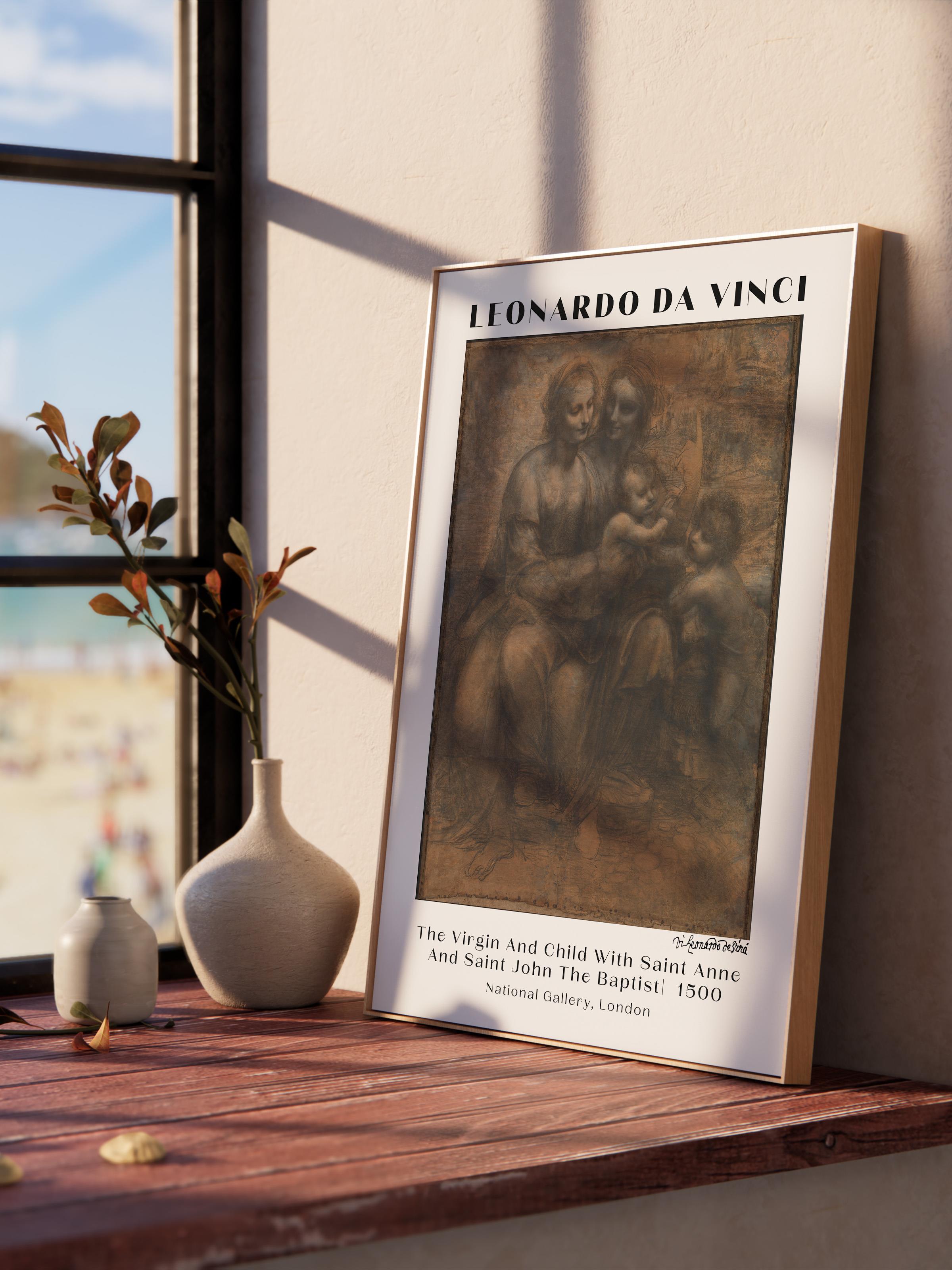 Leonardo Da Vinci Duvar Posteri - Duvar Dekoru - Sanat Serisi Posterleri - Kalın Kağıt - Çerçevesiz