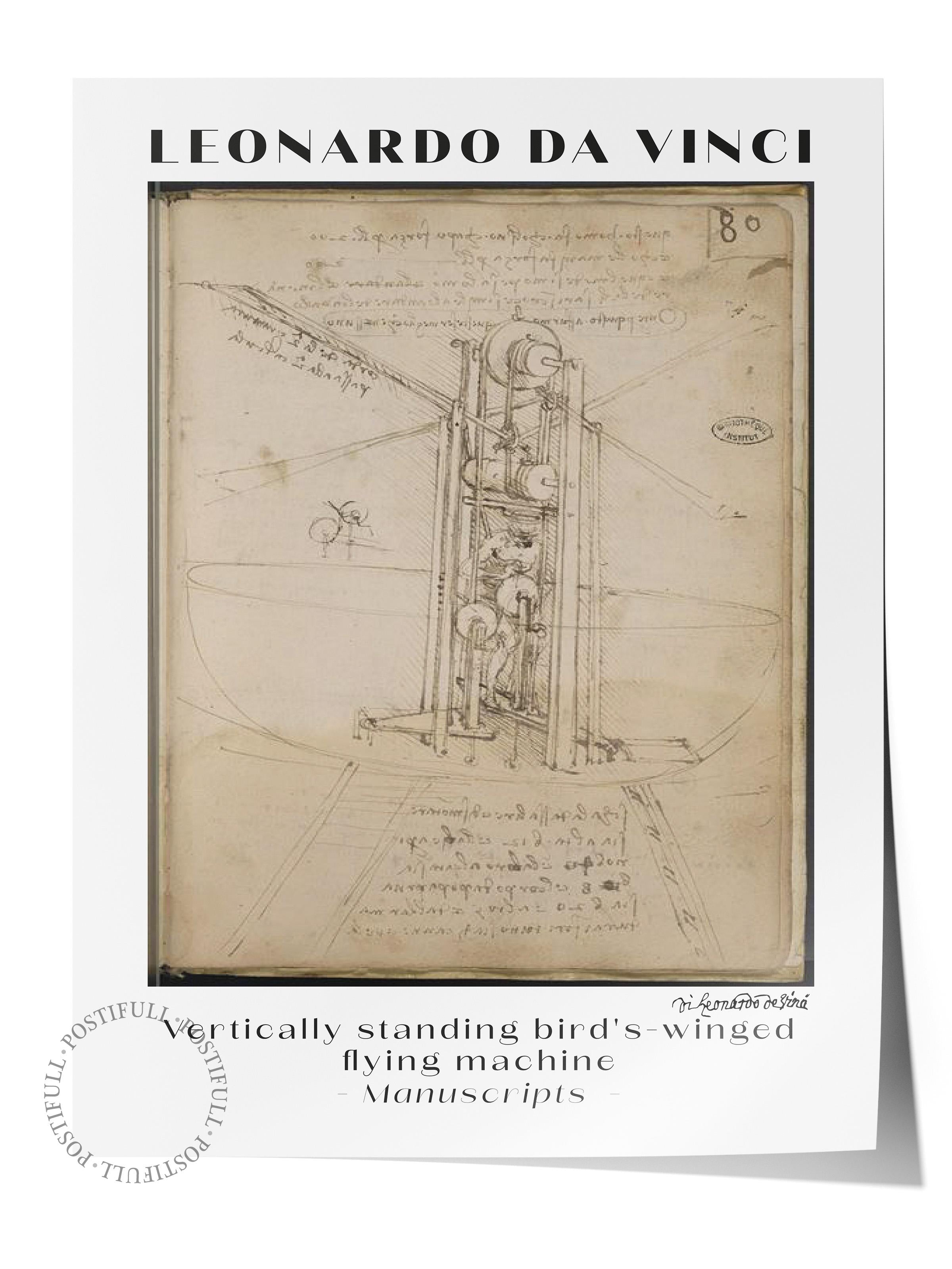 Leonardo Da Vinci Duvar Posteri - Duvar Dekoru - Sanat Serisi Posterleri - Kalın Kağıt - Çerçevesiz