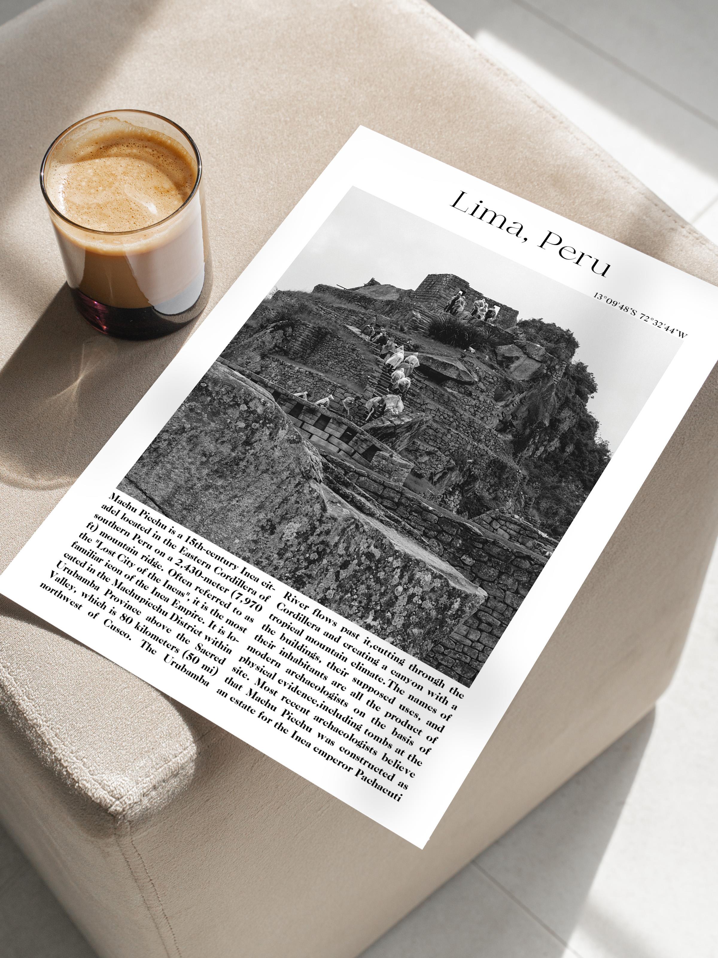 Lima - Peru, Şehir Temalı Poster, Çerçevesiz Duvar Posteri, NO:30019