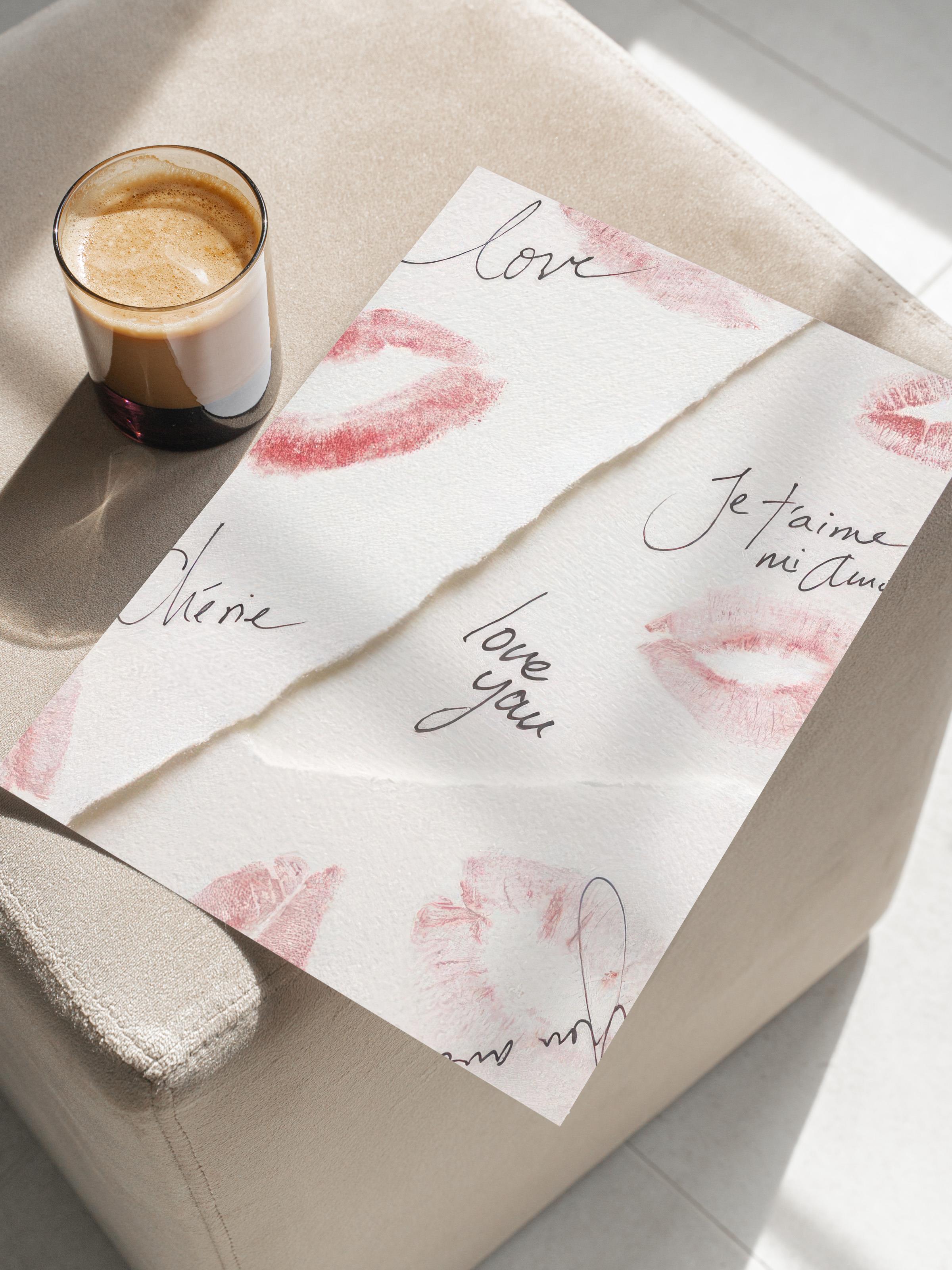 Love Letters Poster, Çerçevesiz Duvar Posteri, Dikey Duvar Tablosu Comfort Serisi NO:108432