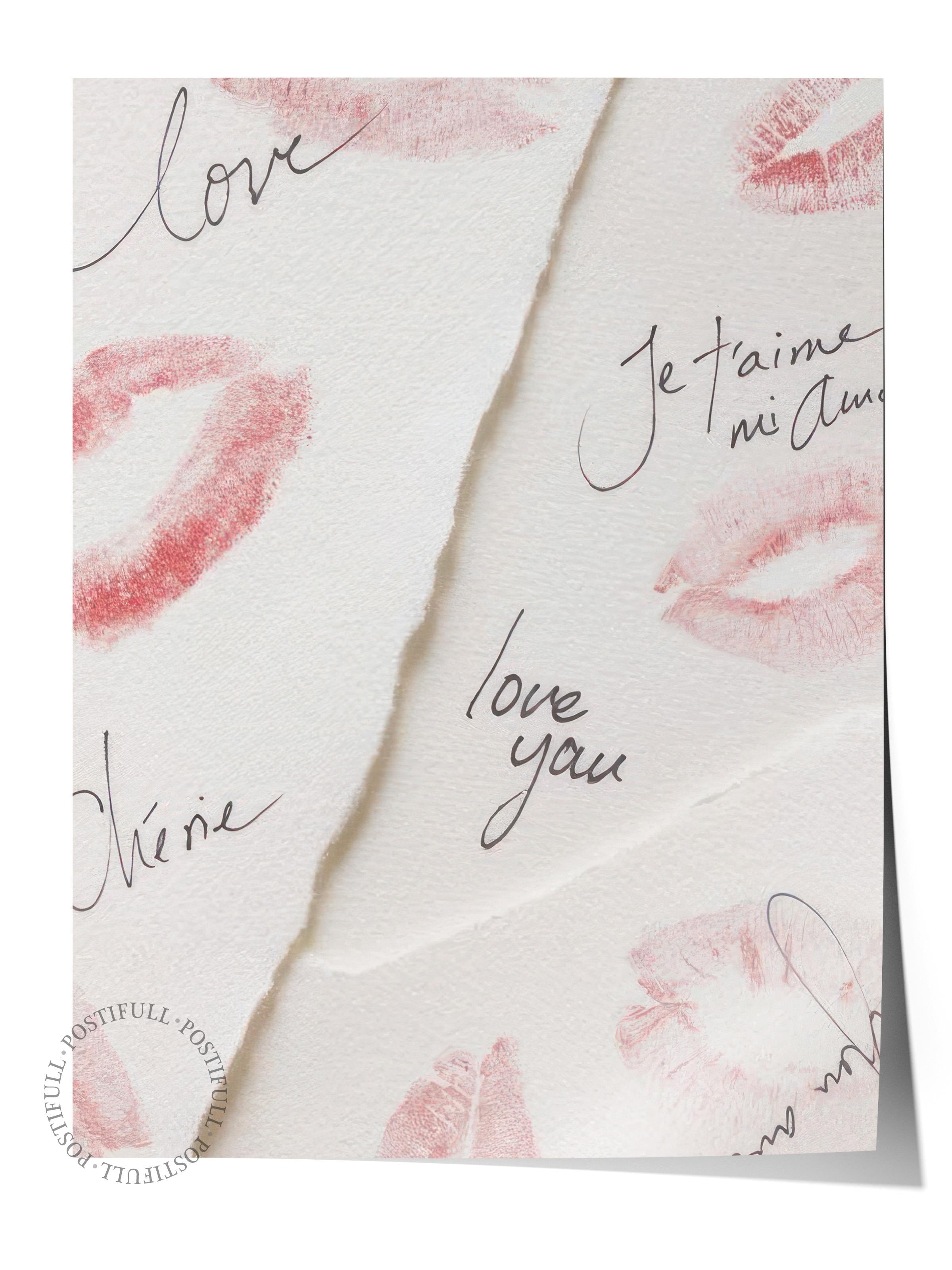 Love Letters Poster, Çerçevesiz Duvar Posteri, Dikey Duvar Tablosu Comfort Serisi NO:108432