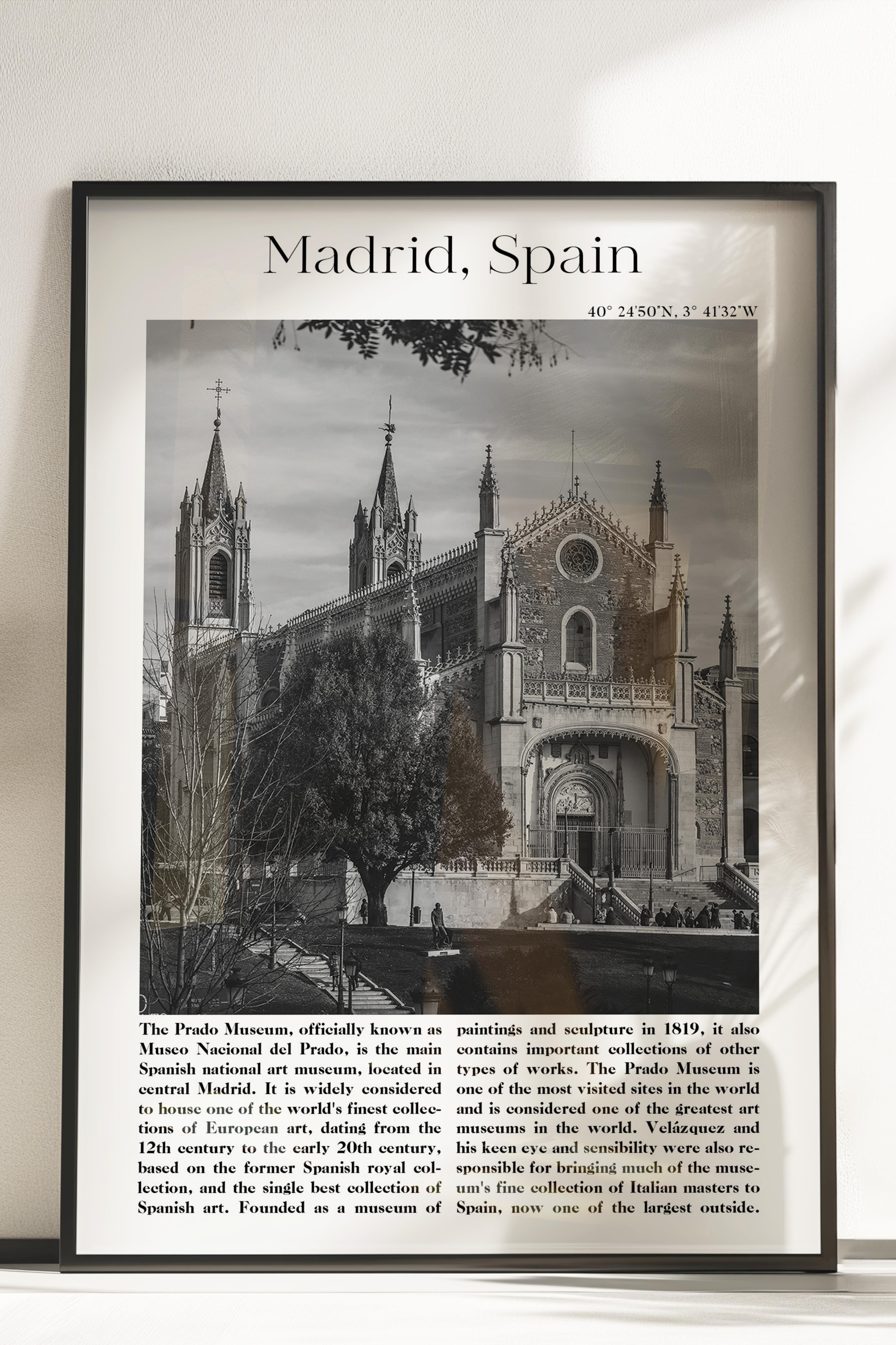 Madrid - İspanya, Şehir Temalı Poster, Çerçevesiz Duvar Posteri, NO:30023