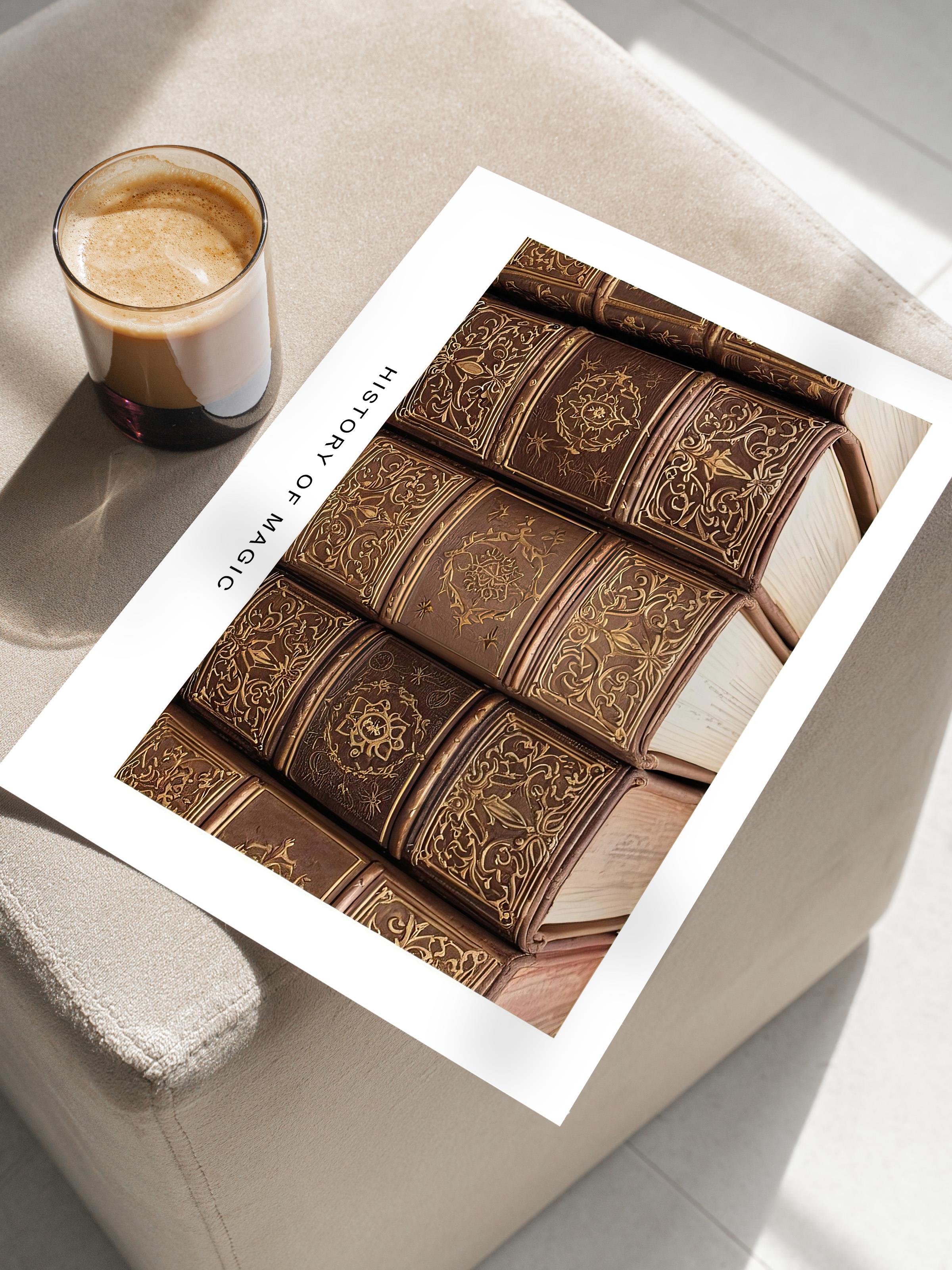 Magic Books Poster, Çerçevesiz Duvar Posteri, Yatay Duvar Tablosu Comfort Serisi NO:108292