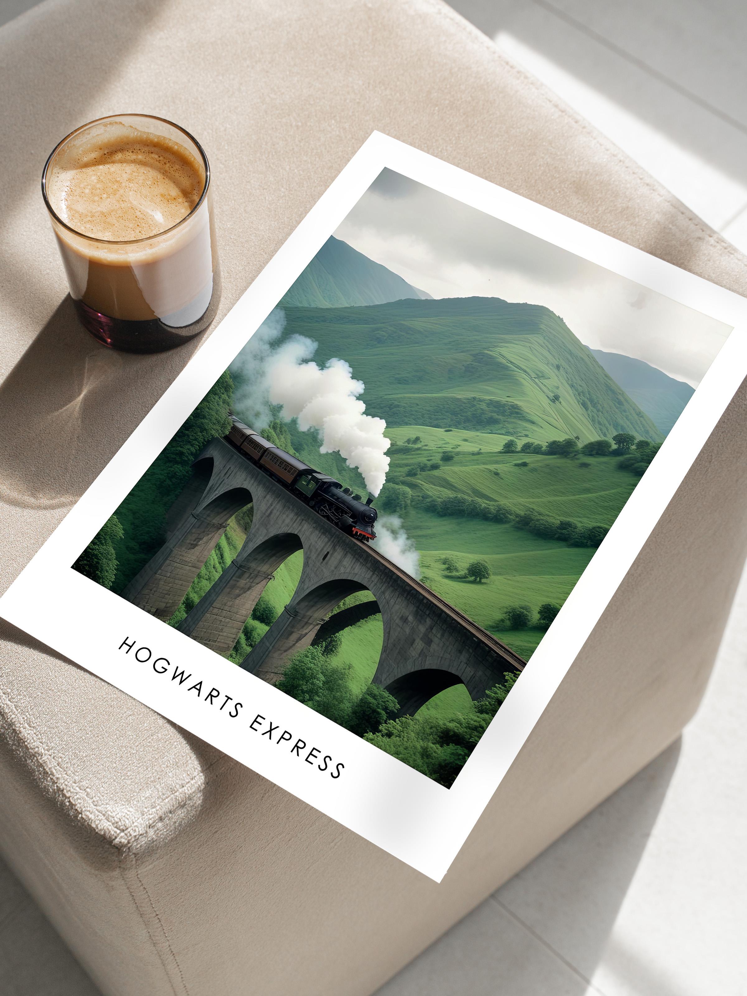 Magical Train Poster, Çerçevesiz Duvar Posteri, Dikey Duvar Tablosu Comfort Serisi NO:108284