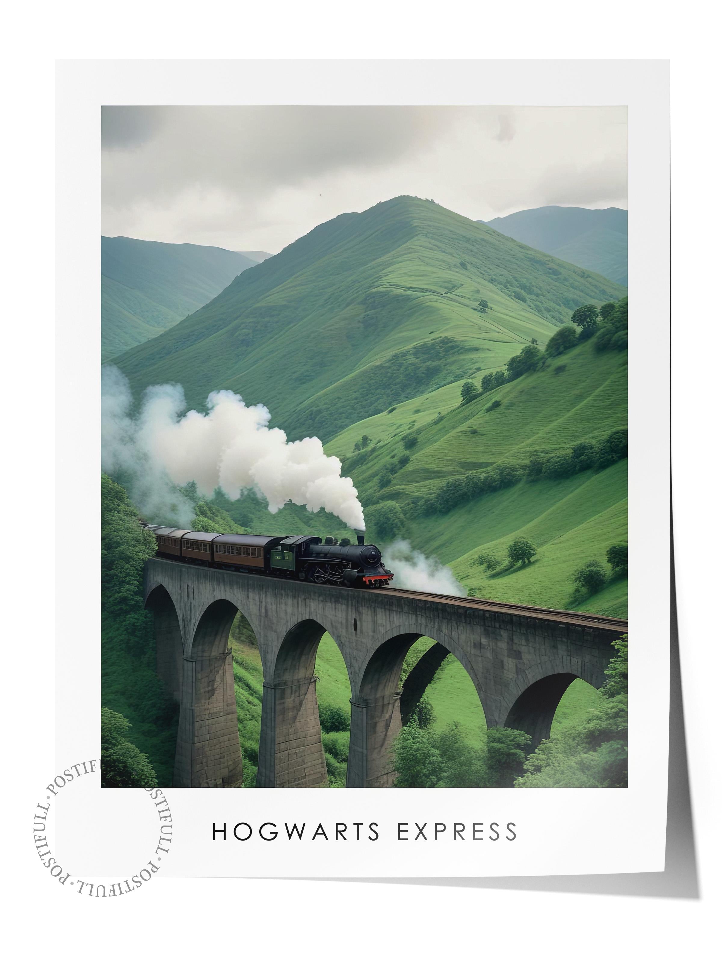 Magical Train Poster, Çerçevesiz Duvar Posteri, Dikey Duvar Tablosu Comfort Serisi NO:108284