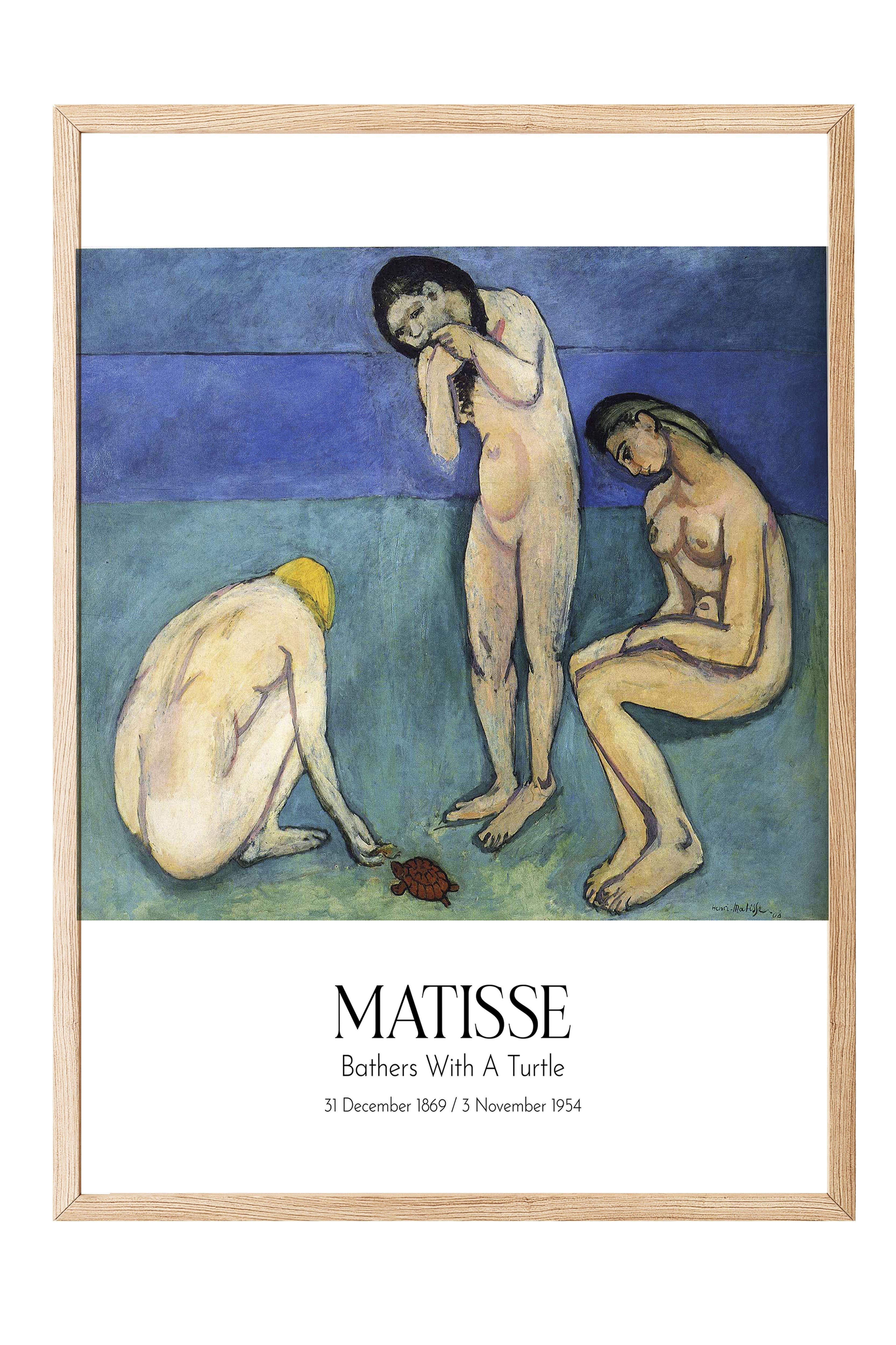 Matisse - Bathers With A Turtle, Ahşap Çerçeveli Tablo, Sanat Serisi NO:112298