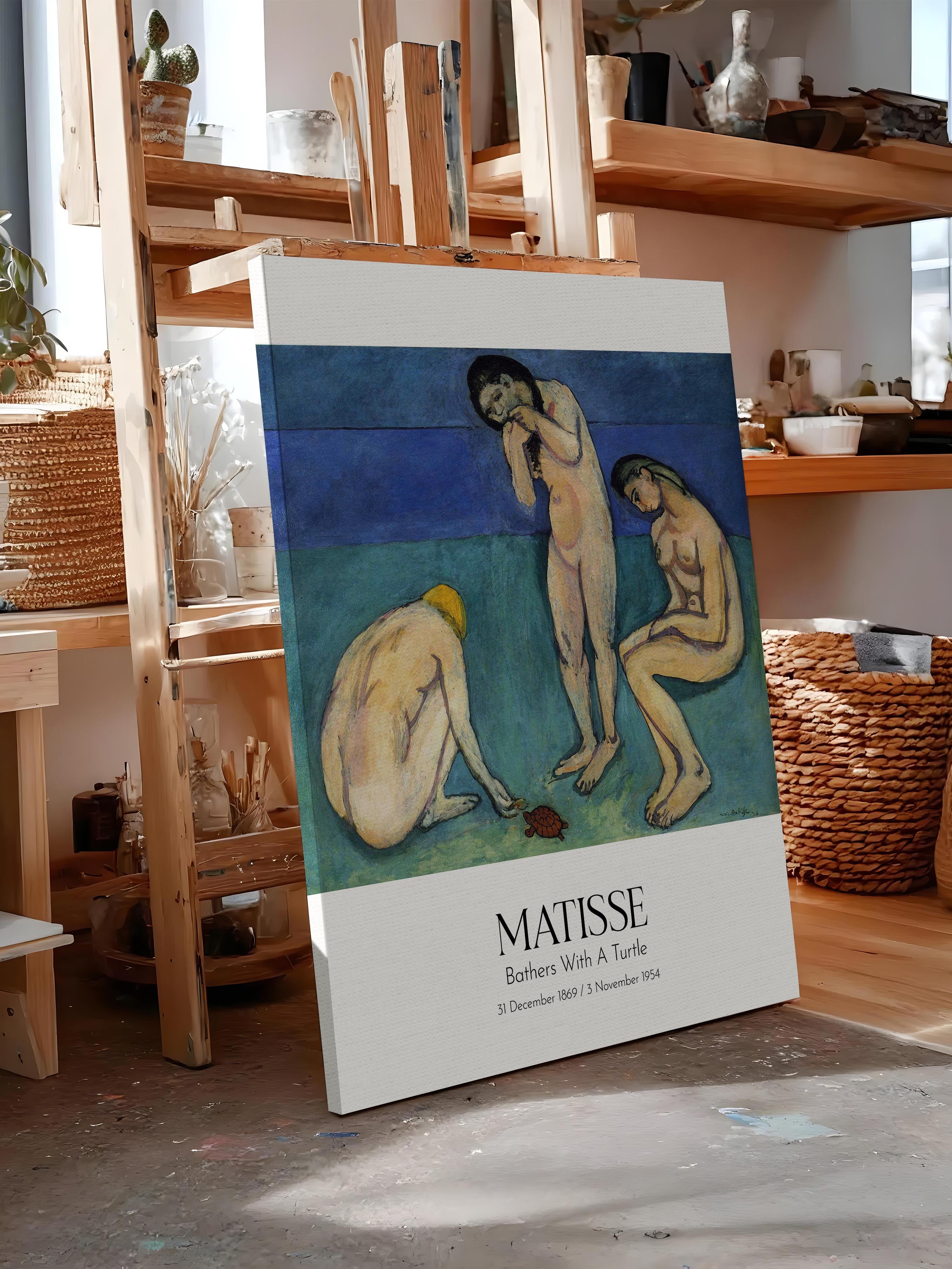 Matisse - Bathers With A Turtle, Kanvas Tablo, Sanat Serisi NO:112298