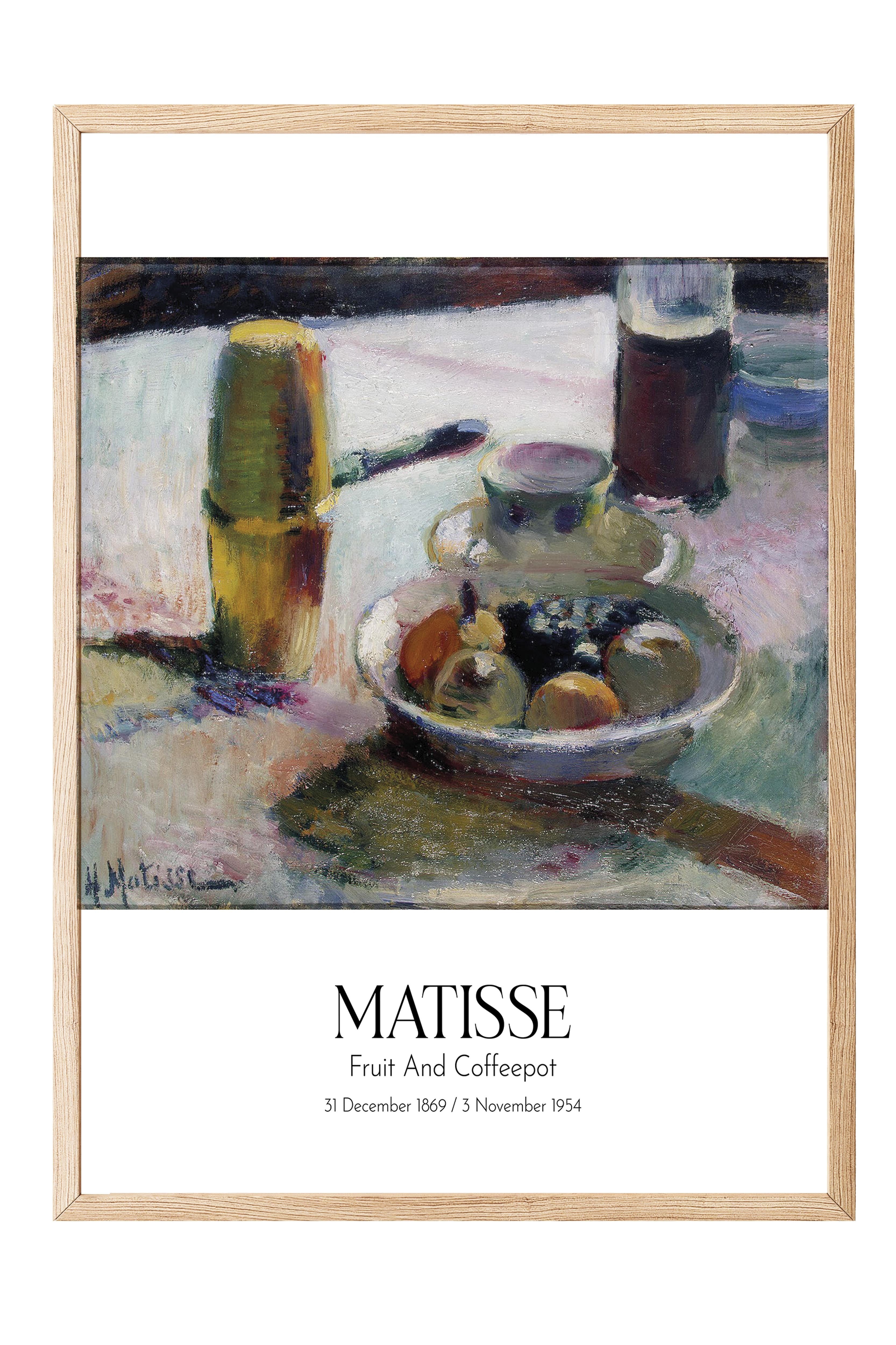 Matisse - Fruit And Coffeepot, Ahşap Çerçeveli Tablo, Sanat Serisi NO:112300