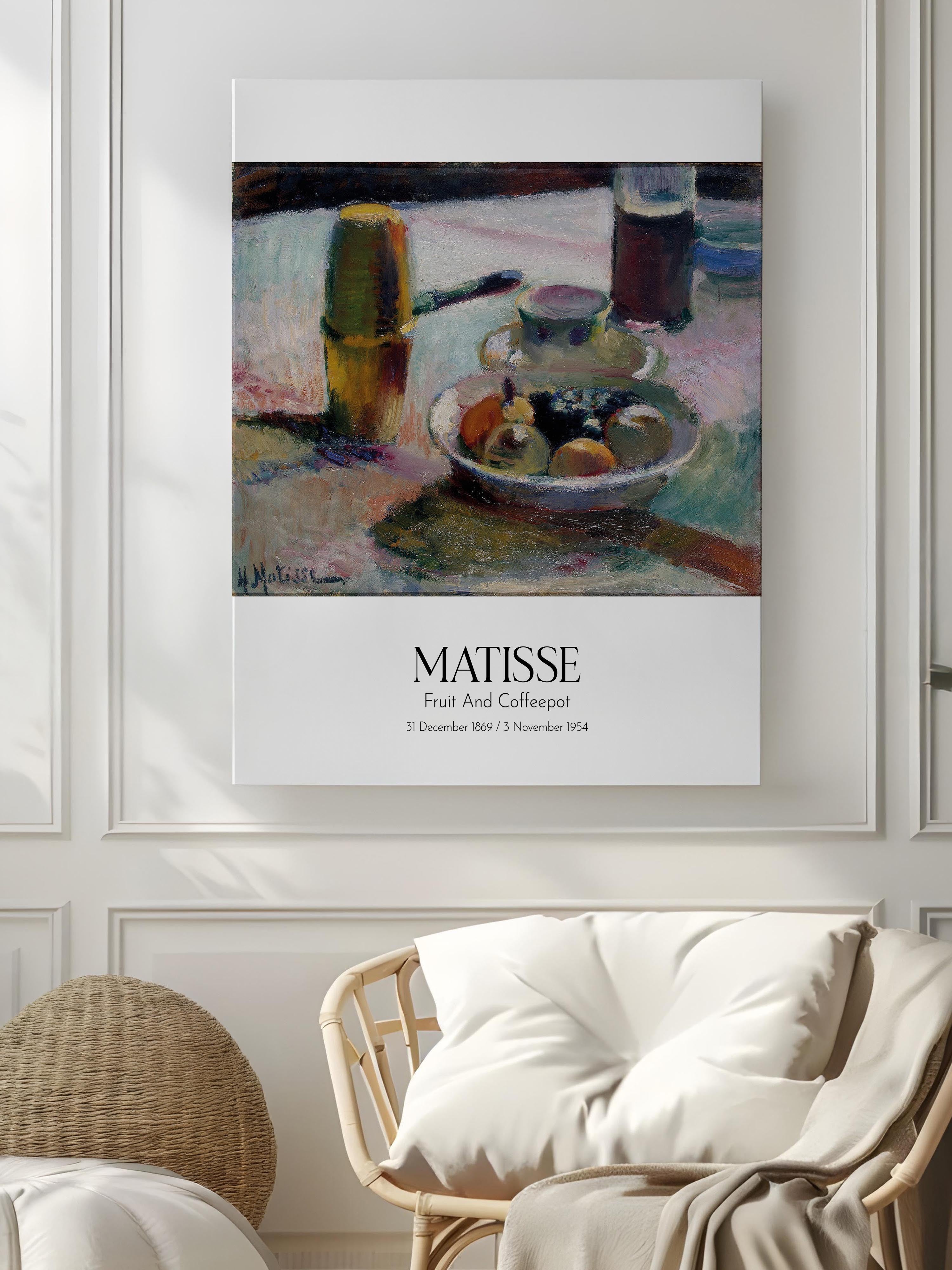 Matisse - Fruit And Coffeepot, Kanvas Tablo, Sanat Serisi NO:112300