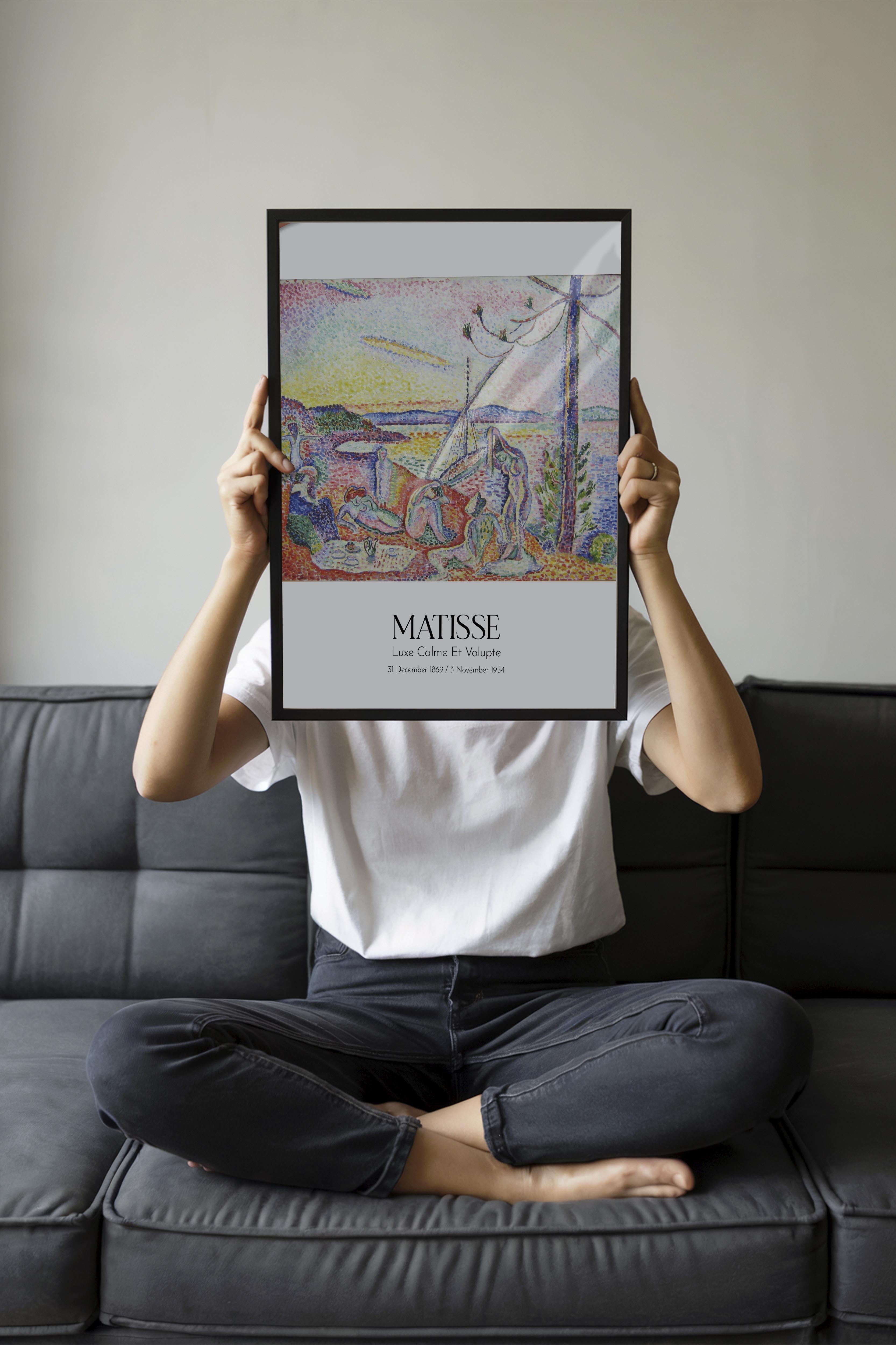 Matisse - Luxe Calme Et Volupte, Siyah Çerçeveli Tablo, Sanat Serisi NO:112303