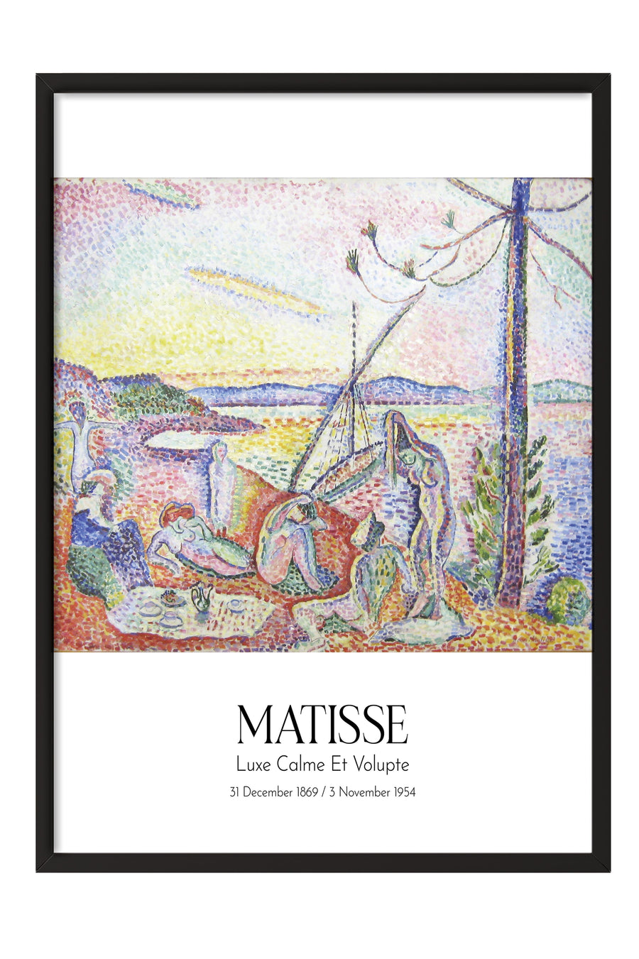 Matisse - Luxe Calme Et Volupte, Siyah Çerçeveli Tablo, Sanat Serisi NO:112303