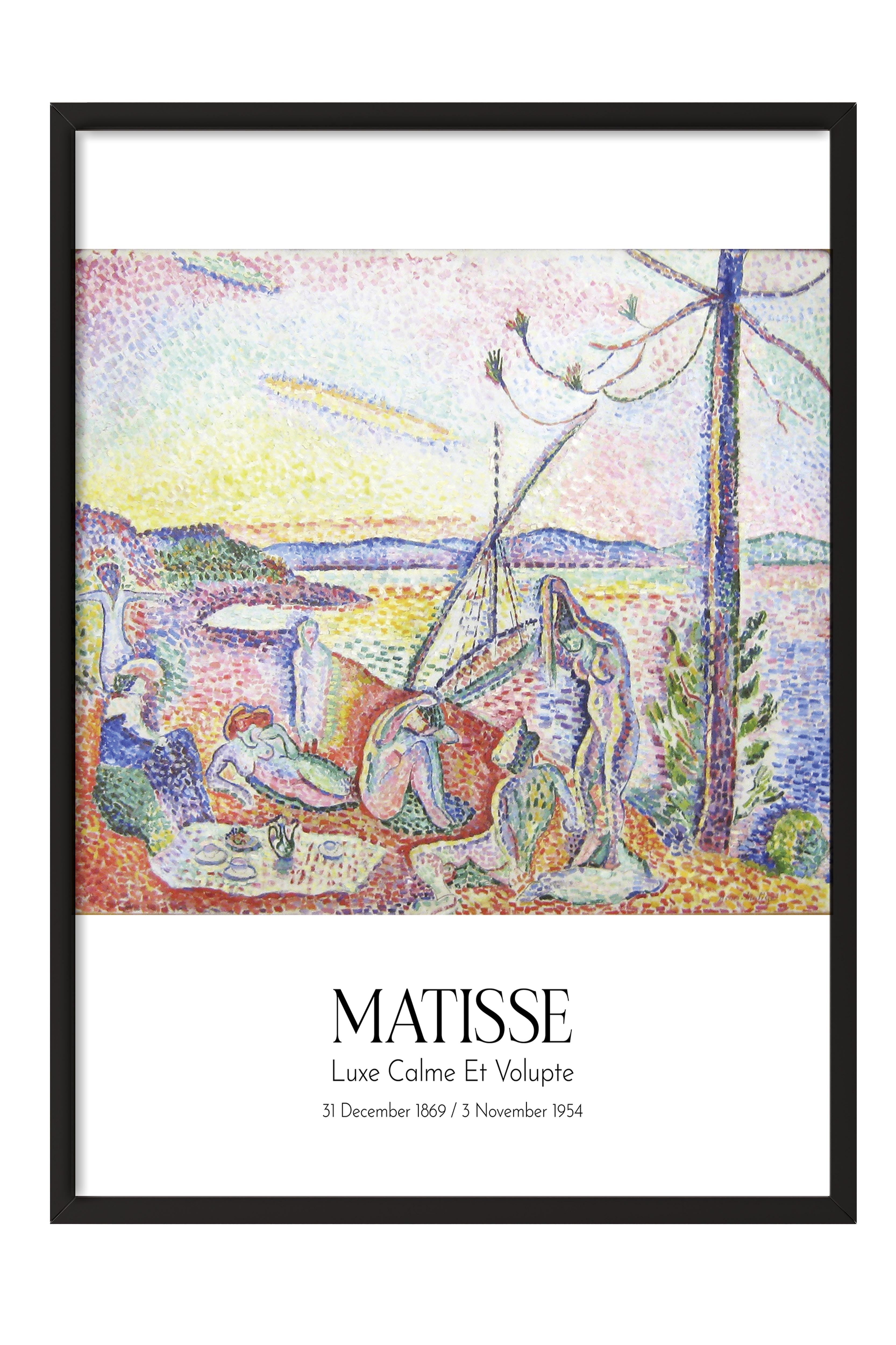 Matisse - Luxe Calme Et Volupte, Siyah Çerçeveli Tablo, Sanat Serisi NO:112303