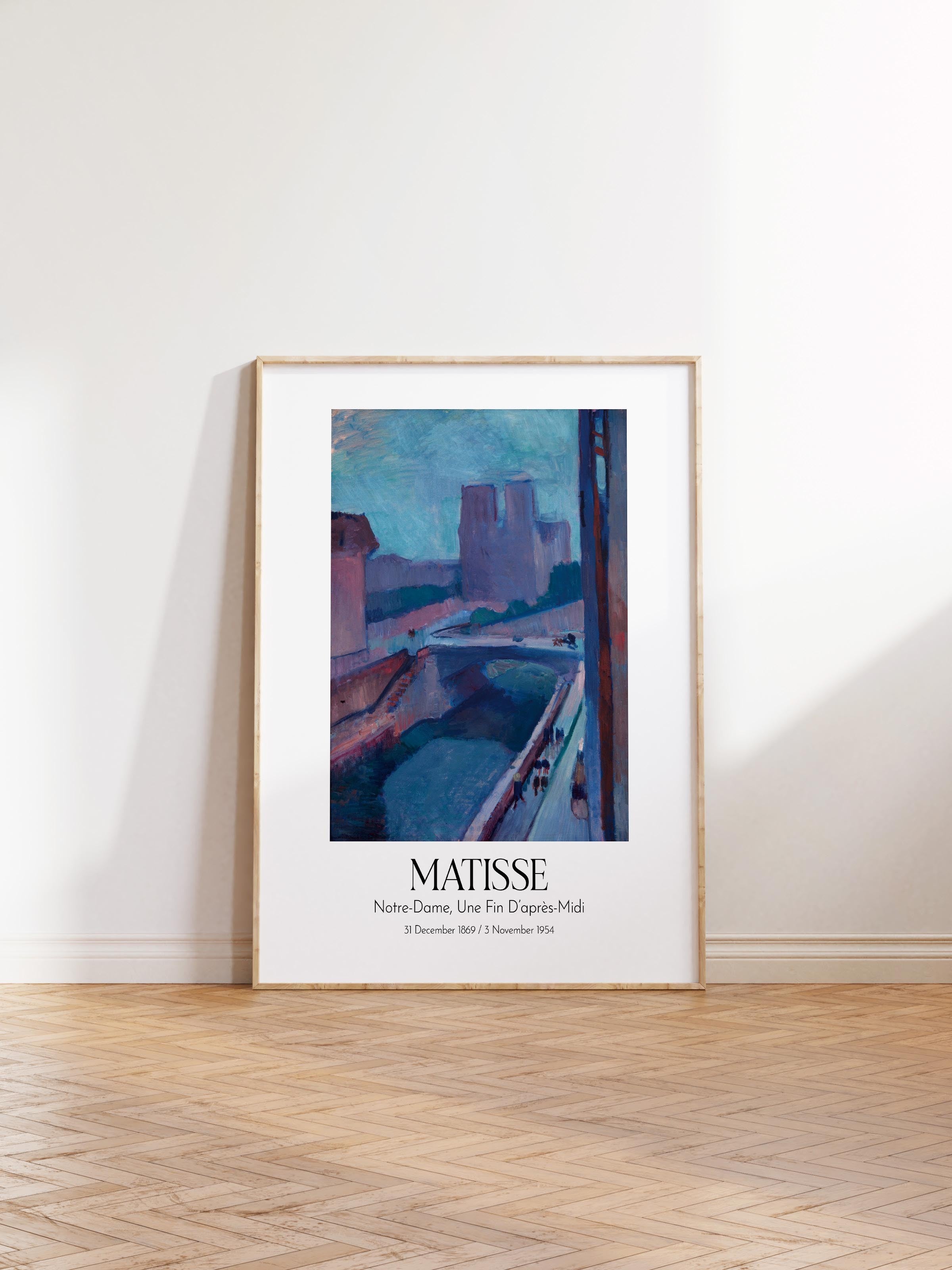 Matisse - Notre-Dame, Une Fin D'Après-Midi, Ahşap Çerçeveli Tablo, Sanat Serisi NO:112305