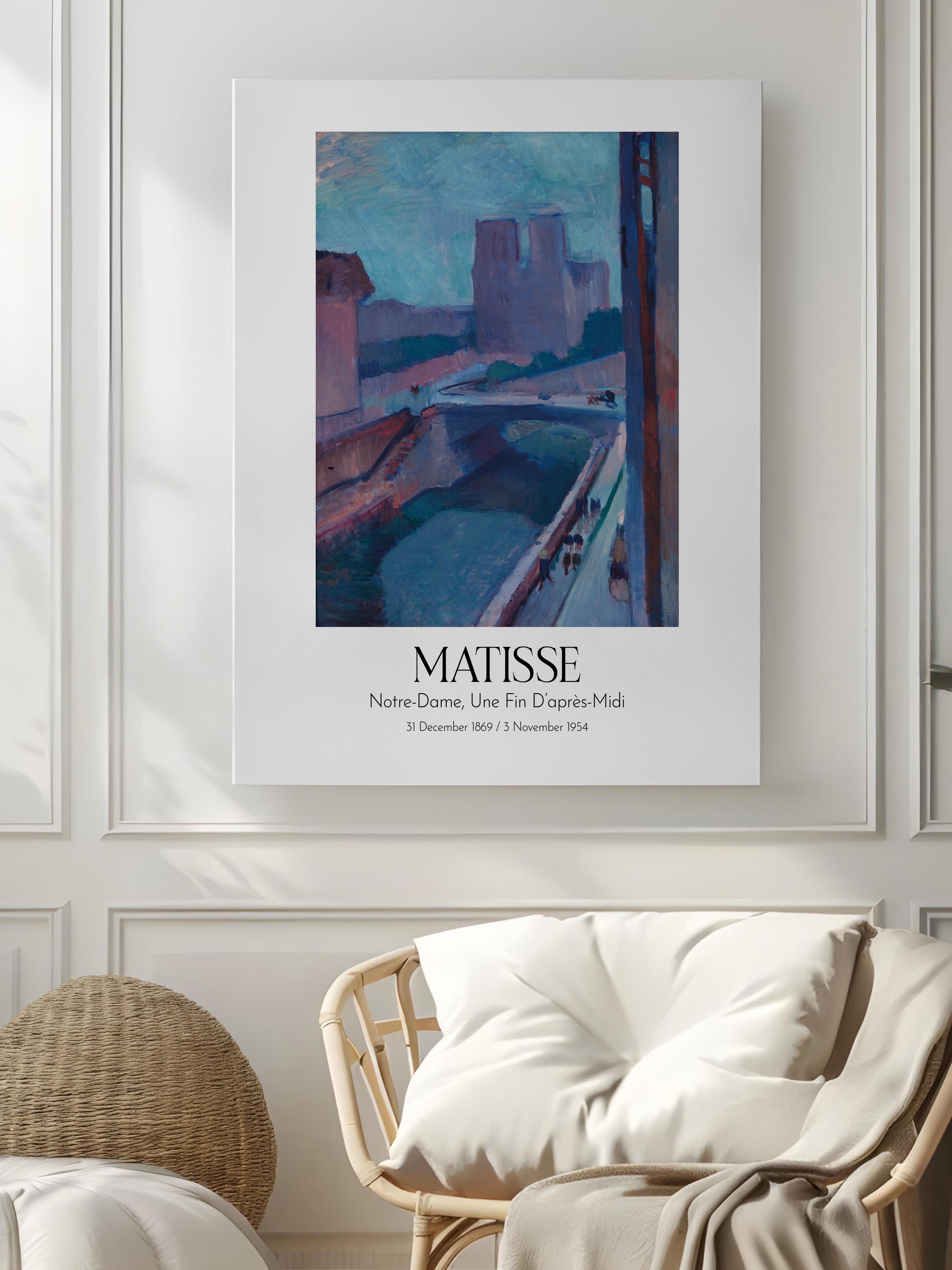 Matisse - Notre-Dame, Une Fin D'Après-Midi, Kanvas Tablo, Sanat Serisi NO:112305