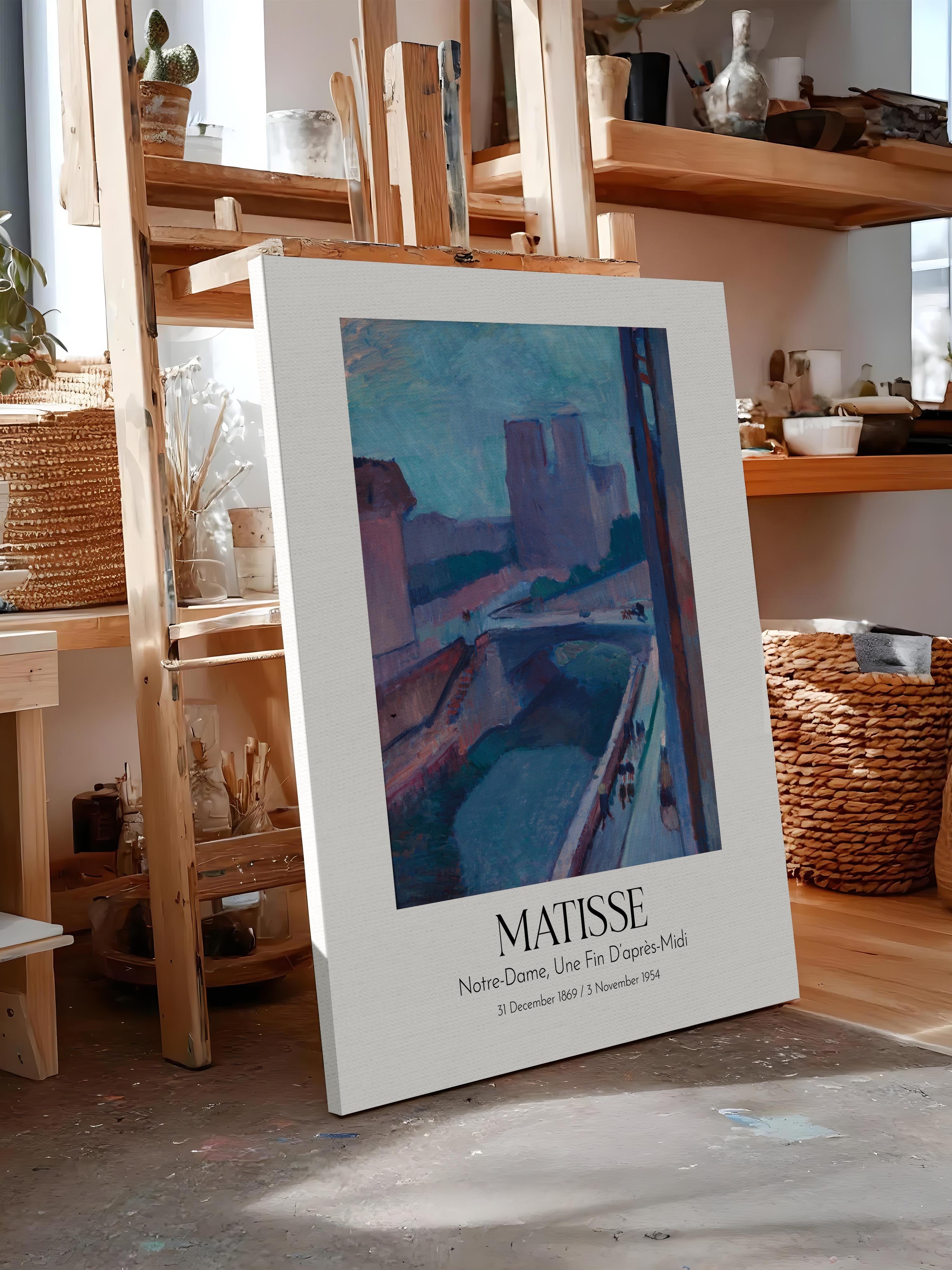 Matisse - Notre-Dame, Une Fin D'Après-Midi, Kanvas Tablo, Sanat Serisi NO:112305