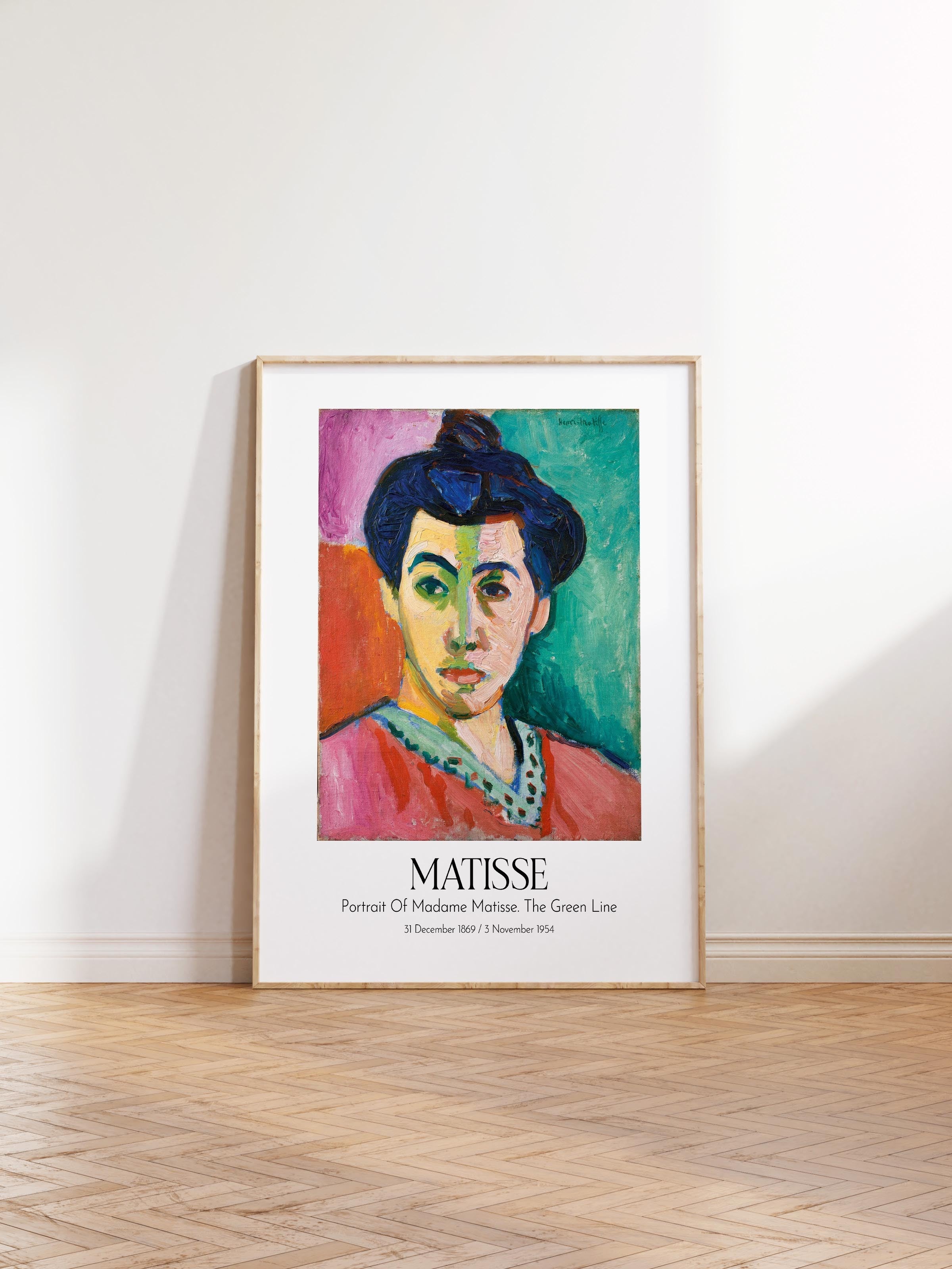Matisse - Portrait Of Madame Matisse. The Green Line, Ahşap Çerçeveli Tablo, Sanat Serisi NO:112306