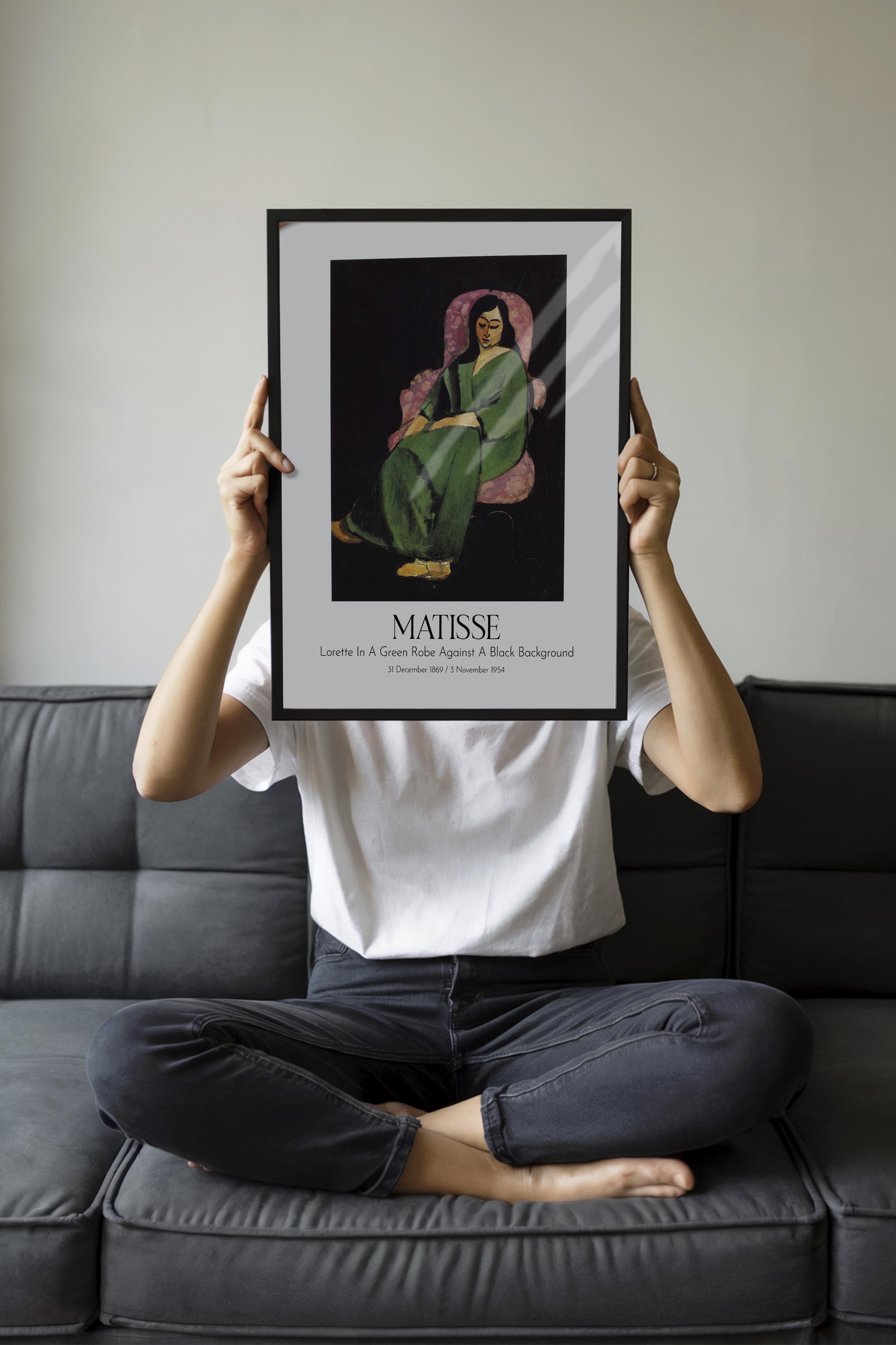 Matisse, Siyah Çerçeveli Tablo, Sanat Serisi NO:112302