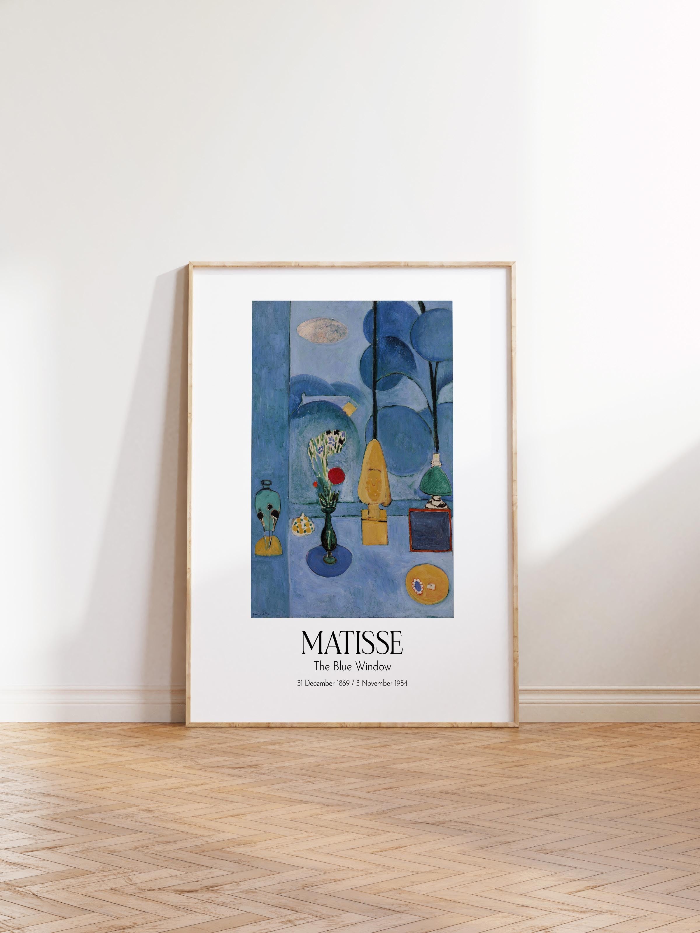 Matisse - The Blue Window, Ahşap Çerçeveli Tablo, Sanat Serisi NO:112308