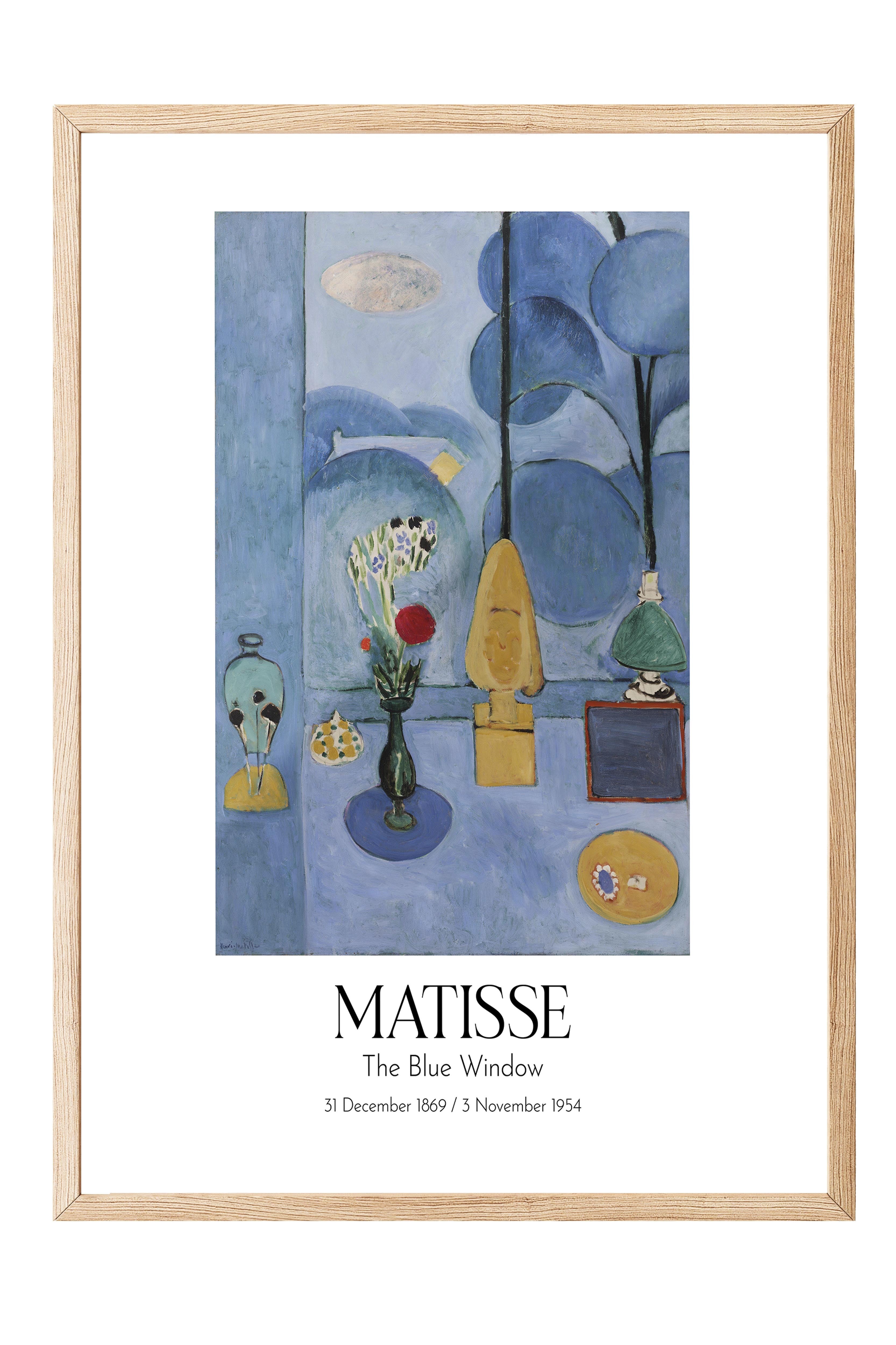 Matisse - The Blue Window, Ahşap Çerçeveli Tablo, Sanat Serisi NO:112308