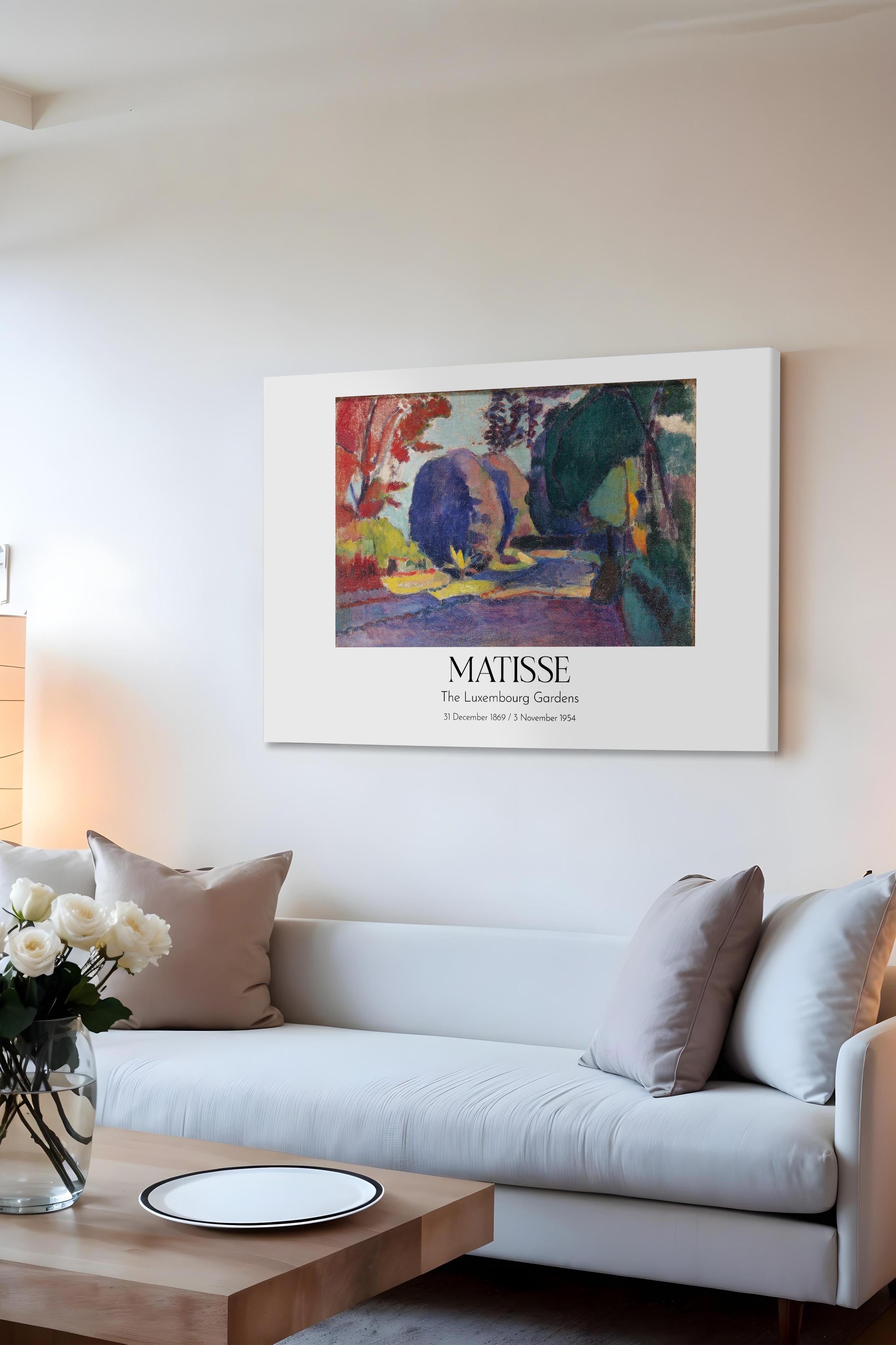 Matisse - The Luxembourg Gardens, Kanvas Tablo, Sanat Serisi NO:112313