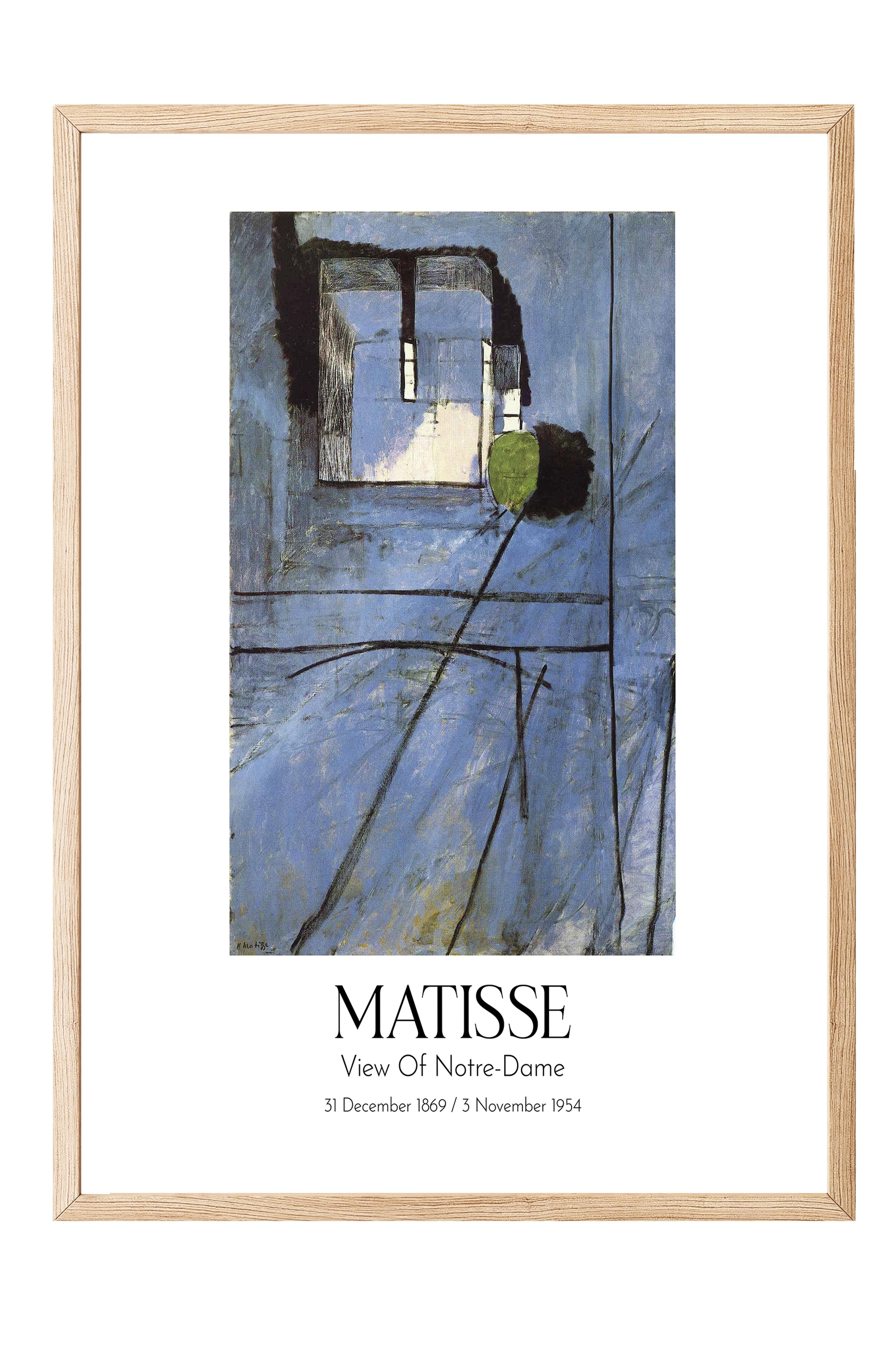 Matisse - View Of Notre-Dame, Ahşap Çerçeveli Tablo, Sanat Serisi NO:112310