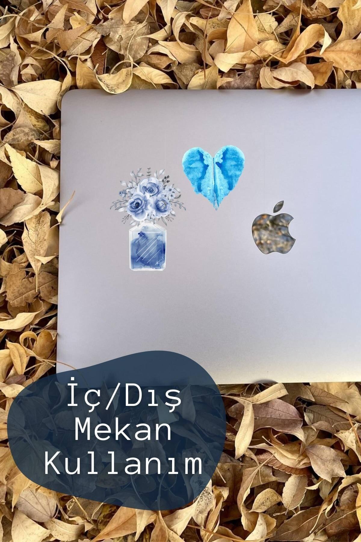 Mavi Temalı Sticker Seti - 15 Adet Etiket Seti- Telefon, Tablet, Defter Laptop Uyumlu Etiket