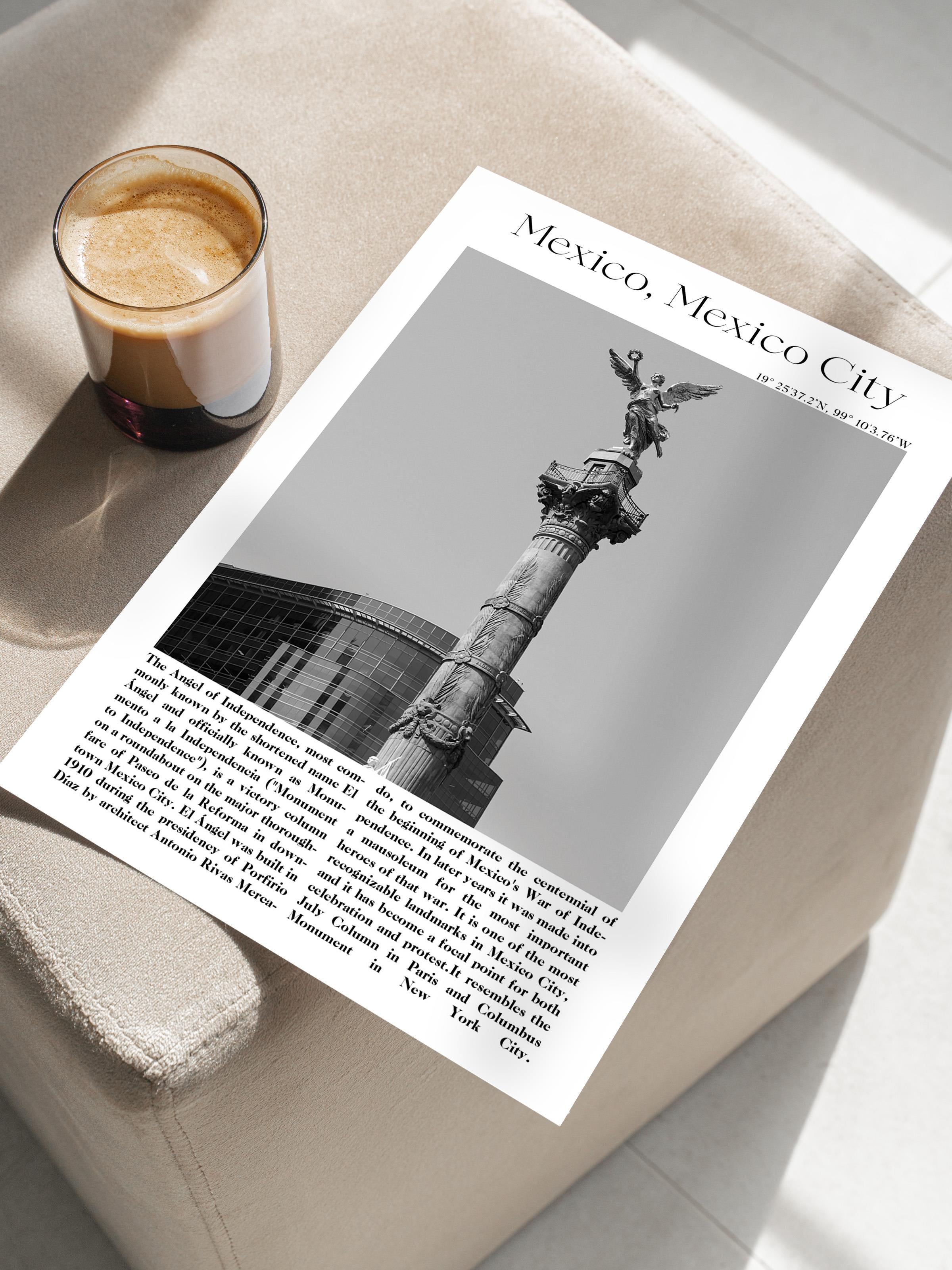 Mexico City - Meksika, Şehir Temalı Poster, Çerçevesiz Duvar Posteri, NO:30025