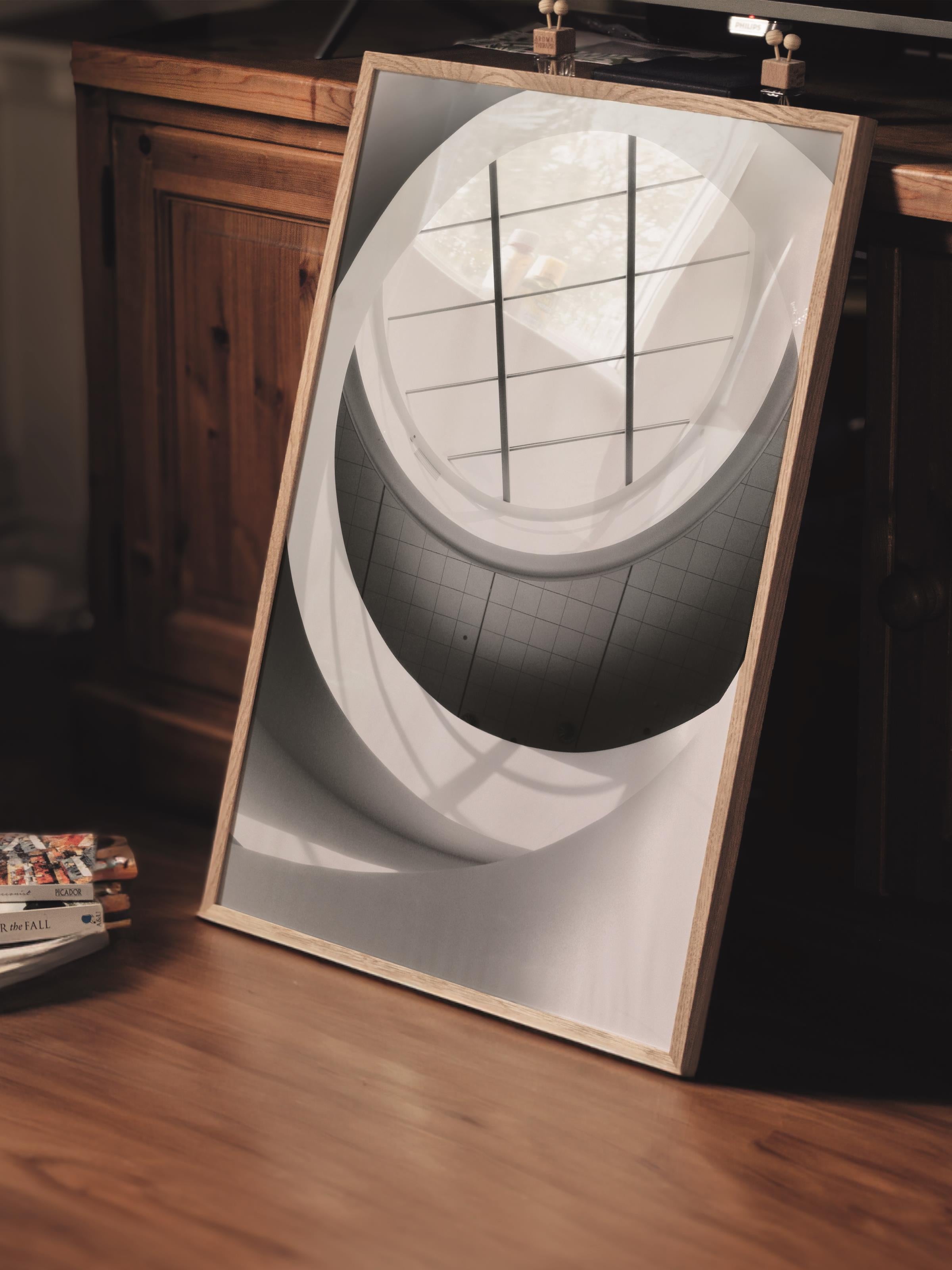 Mimari Poster, Siyah Beyaz Çerçevesiz Poster, Sanatsal Baskı NO:106 Estetik Ofis Duvar Dekoru, Dikey