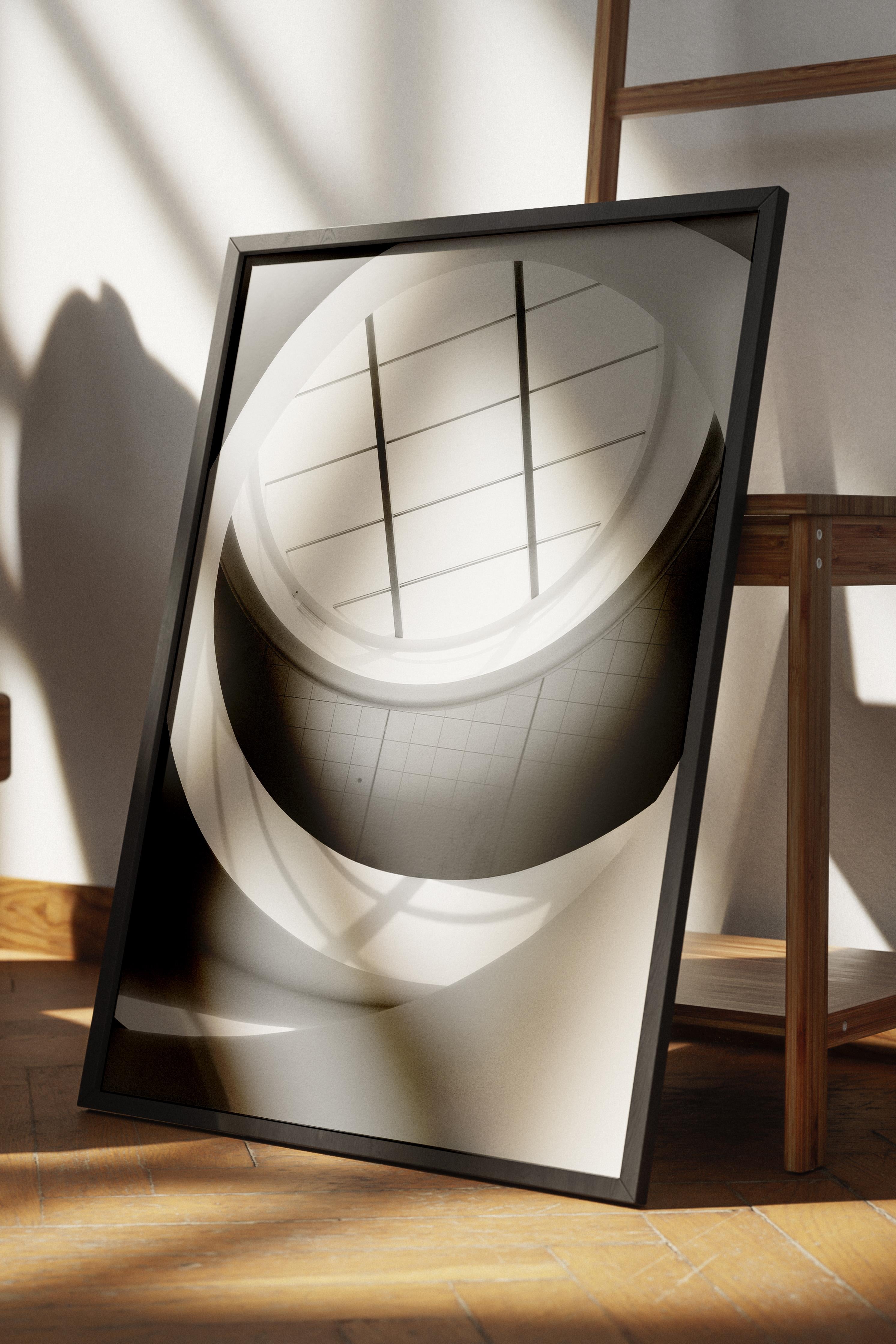 Mimari Poster, Siyah Beyaz Çerçevesiz Poster, Sanatsal Baskı NO:106 Estetik Ofis Duvar Dekoru, Dikey