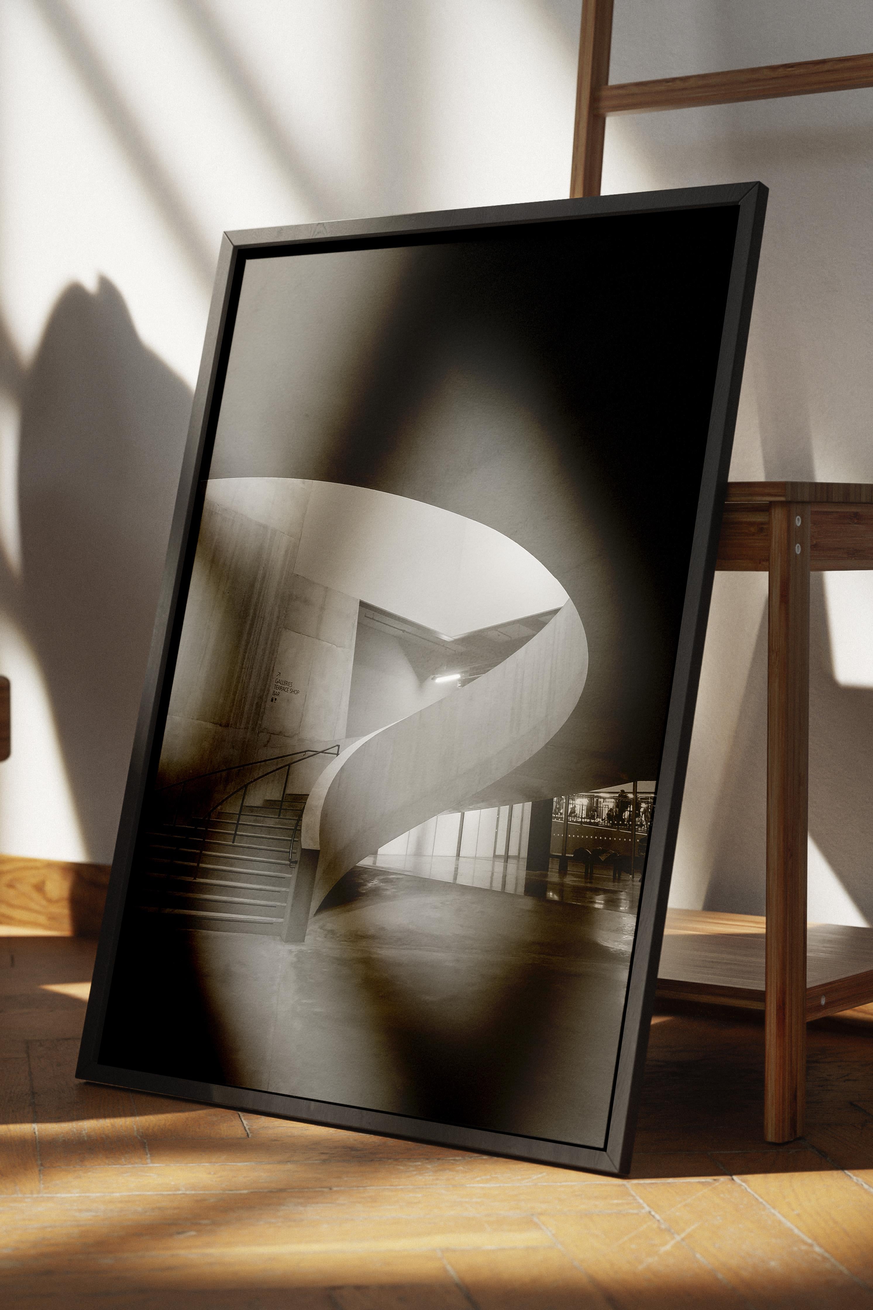 Mimari Poster, Siyah Beyaz Çerçevesiz Poster, Sanatsal Baskı NO:145 Estetik Ofis Duvar Dekoru, Dikey