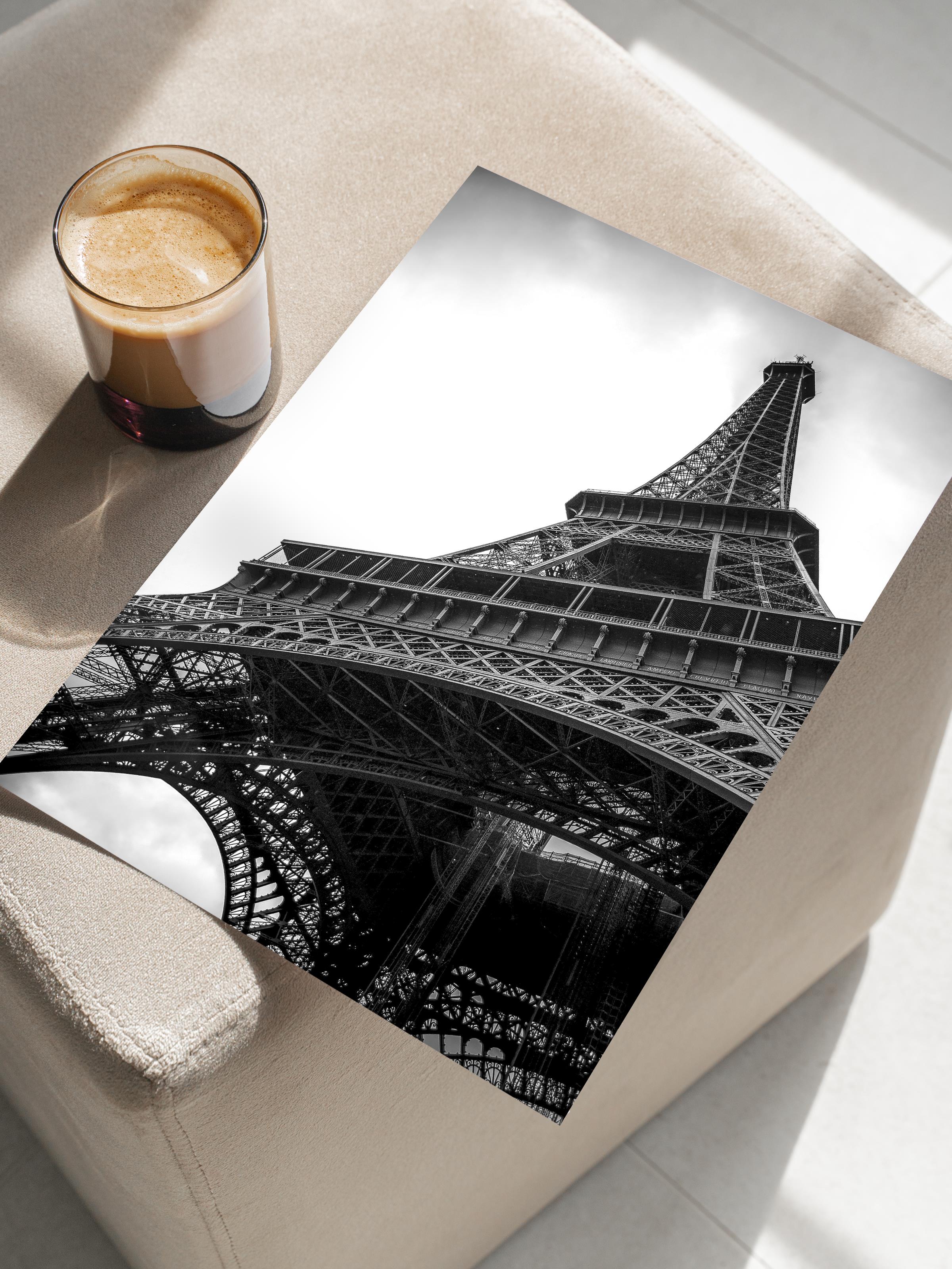 Mimari Poster, Siyah Beyaz Çerçevesiz Poster, Sanatsal Baskı NO:190 Estetik Ofis Duvar Dekoru, Dikey