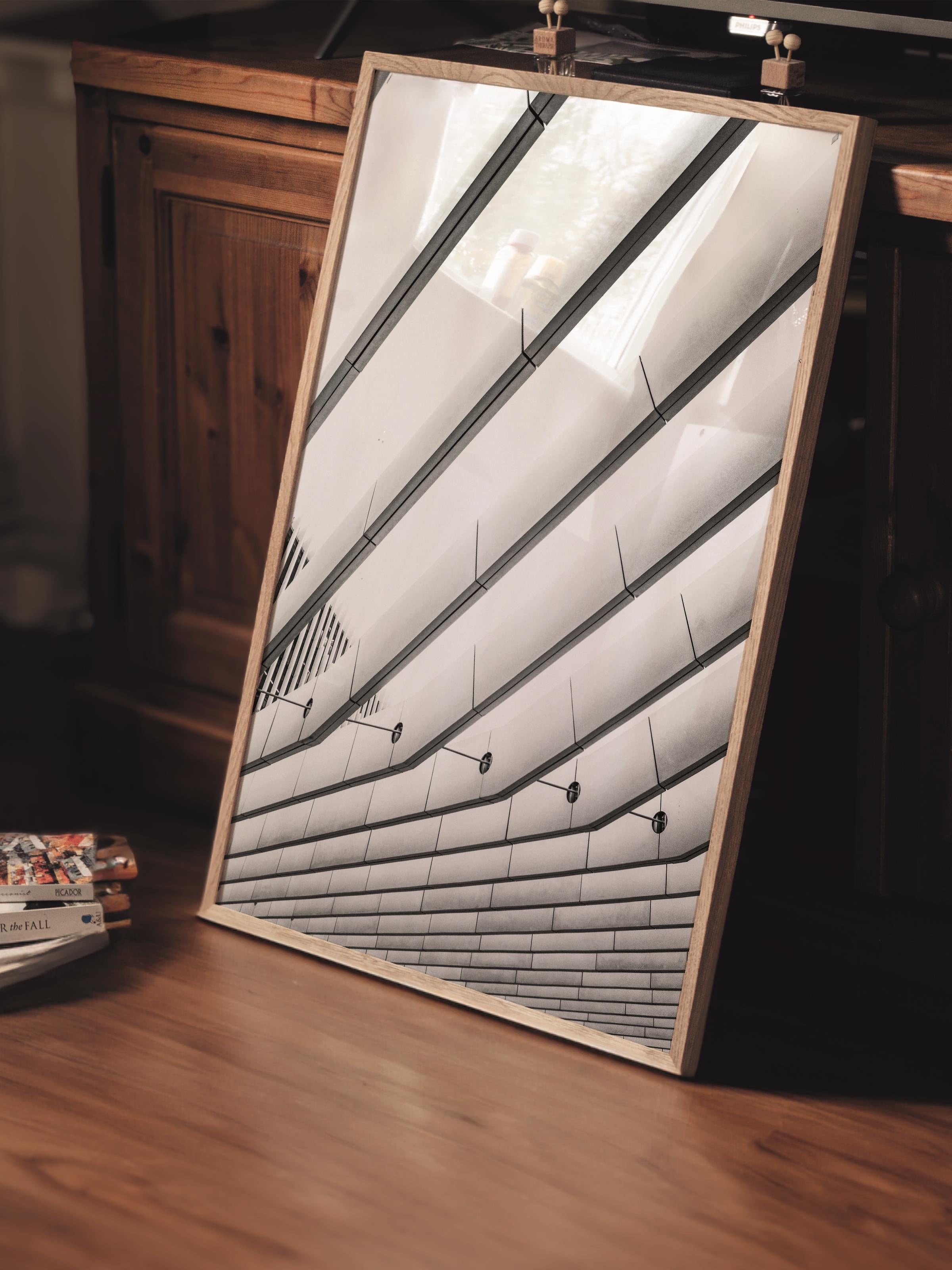 Mimari Poster, Siyah Beyaz Çerçevesiz Poster, Sanatsal Baskı NO:2 Estetik Ofis Duvar Dekoru, Dikey