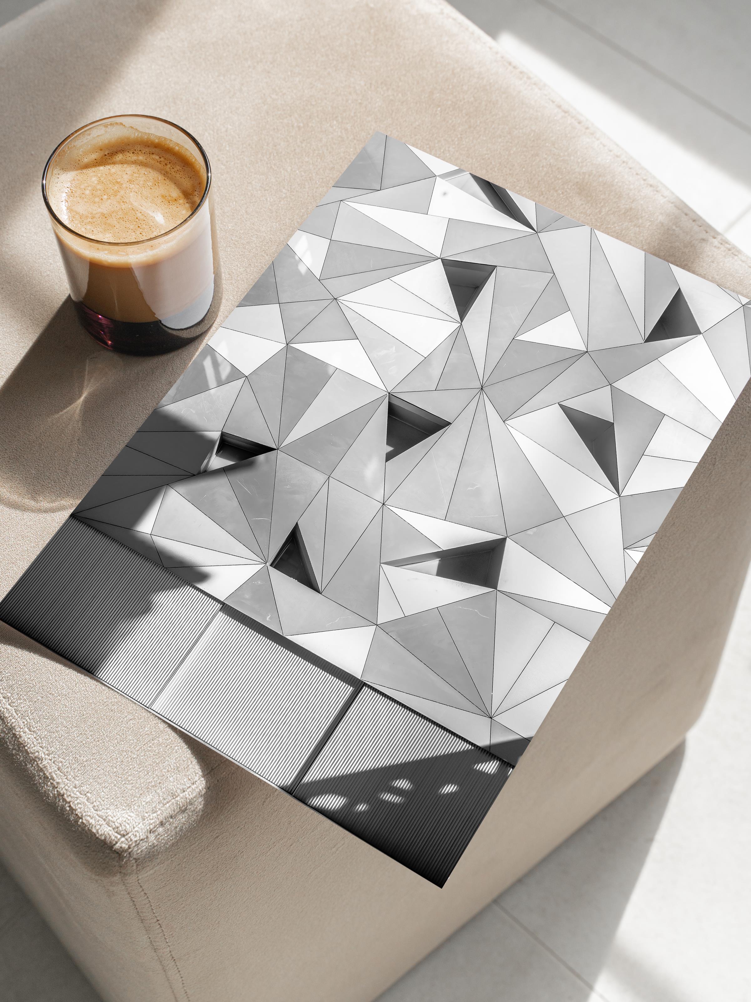 Mimari Poster, Siyah Beyaz Çerçevesiz Poster, Sanatsal Baskı NO:23 Estetik Ofis Duvar Dekoru, Dikey