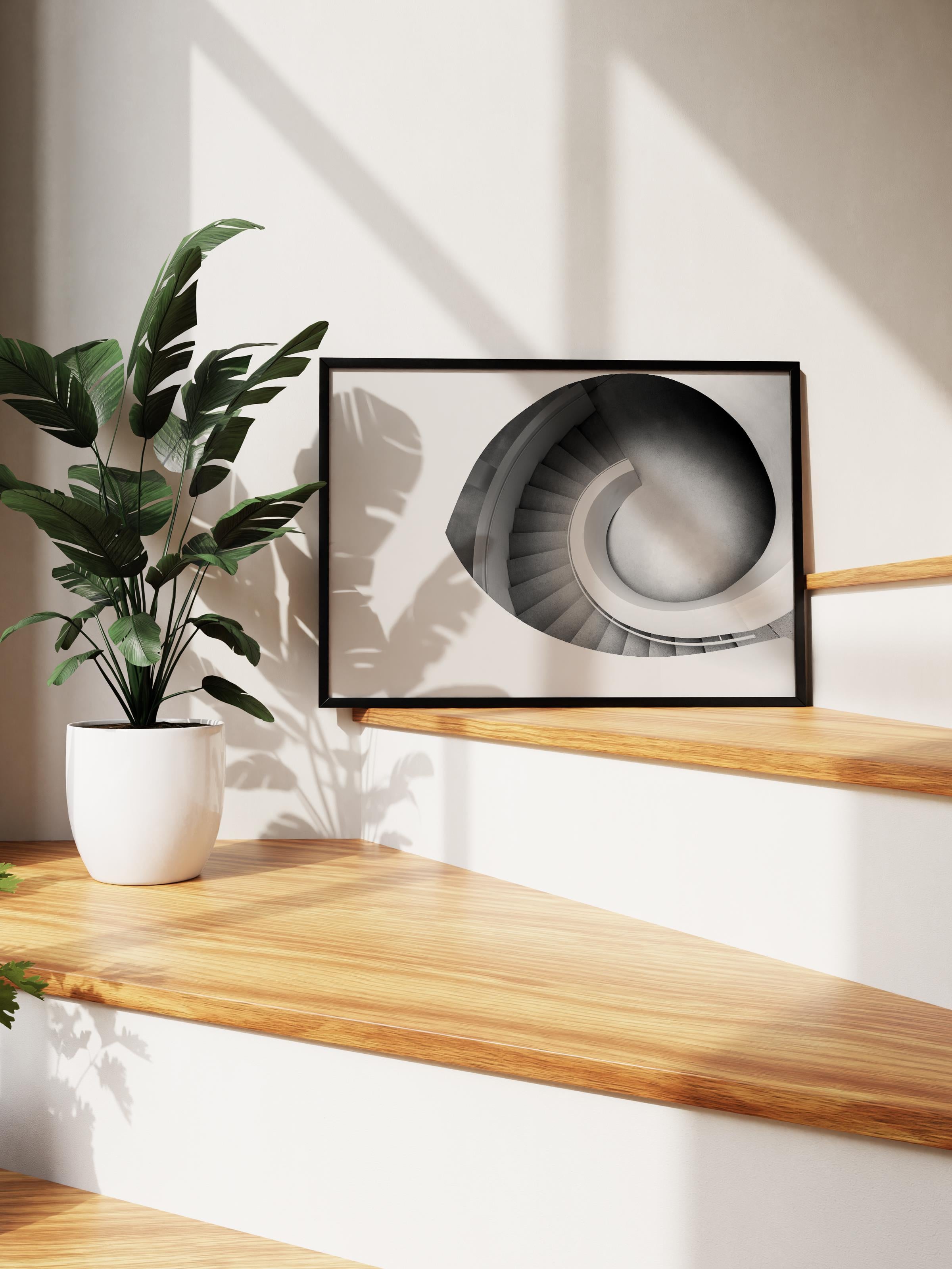 Mimari Poster, Siyah Beyaz Çerçevesiz Poster, Sanatsal Baskı NO:282 Estetik Ofis Duvar Dekoru, Yatay