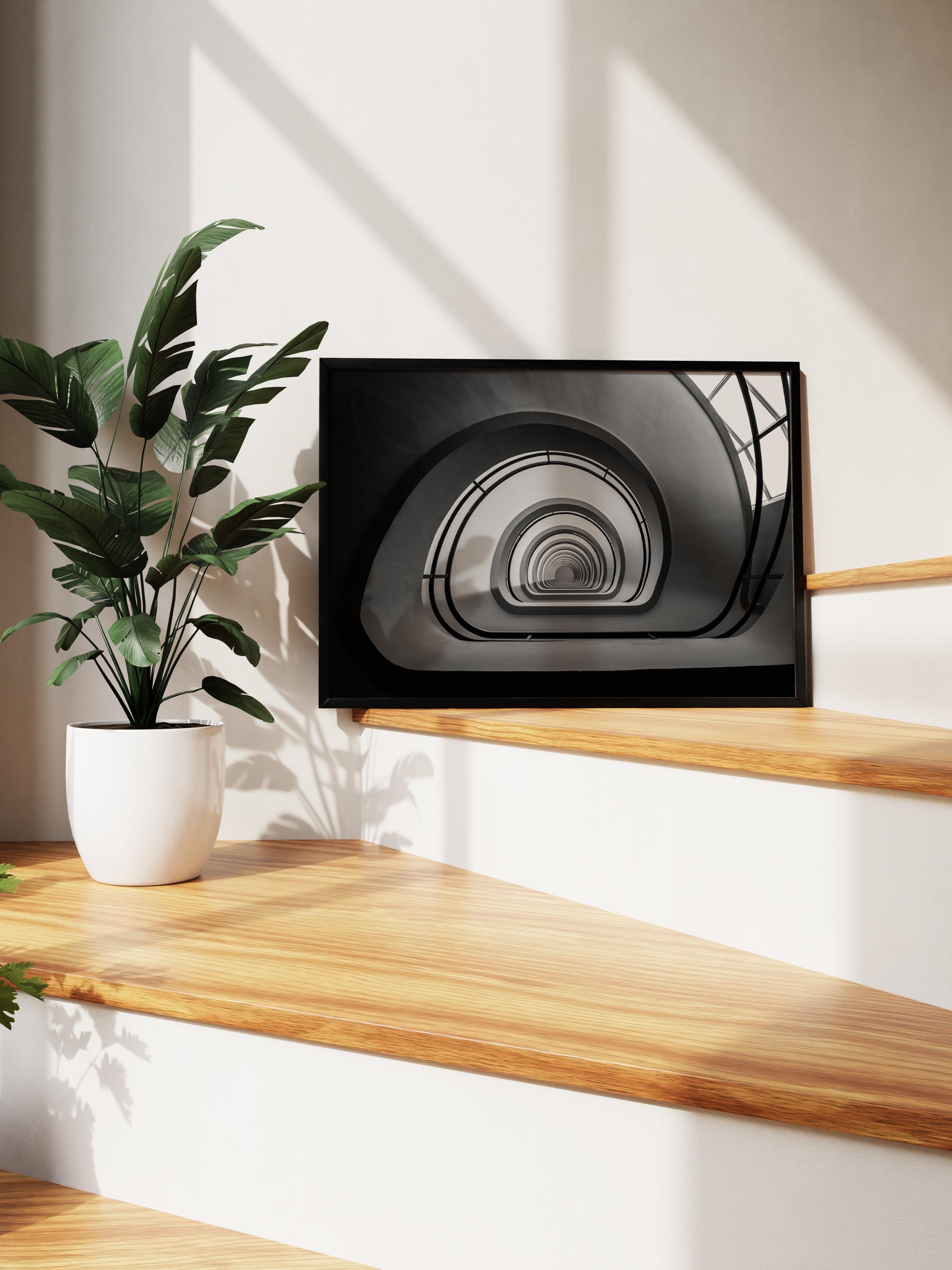 Mimari Poster, Siyah Beyaz Çerçevesiz Poster, Sanatsal Baskı NO:289 Estetik Ofis Duvar Dekoru, Yatay