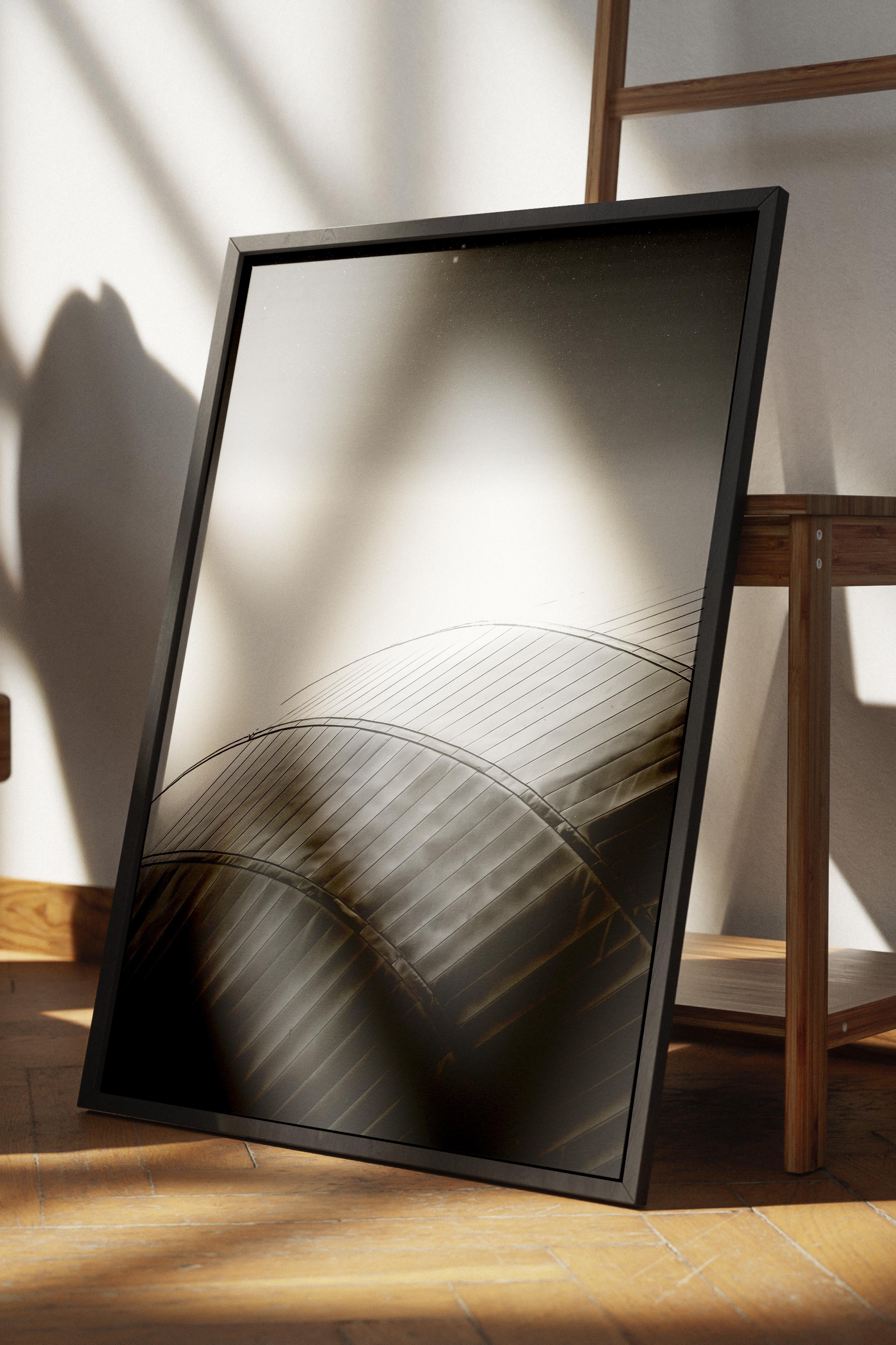 Mimari Poster, Siyah Beyaz Çerçevesiz Poster, Sanatsal Baskı NO:3 Estetik Ofis Duvar Dekoru, Dikey