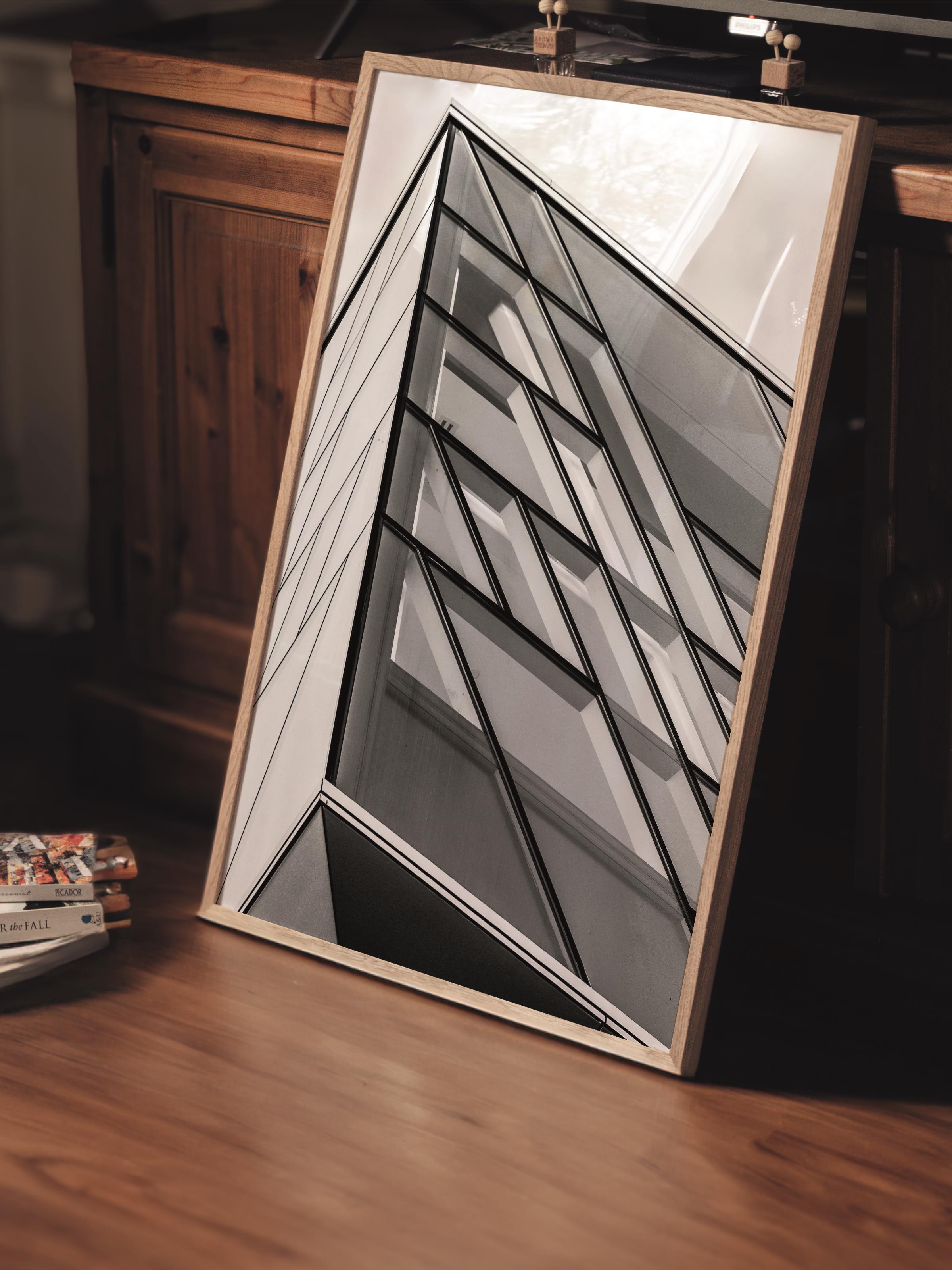 Mimari Poster, Siyah Beyaz Çerçevesiz Poster, Sanatsal Baskı NO:4 Estetik Ofis Duvar Dekoru, Dikey