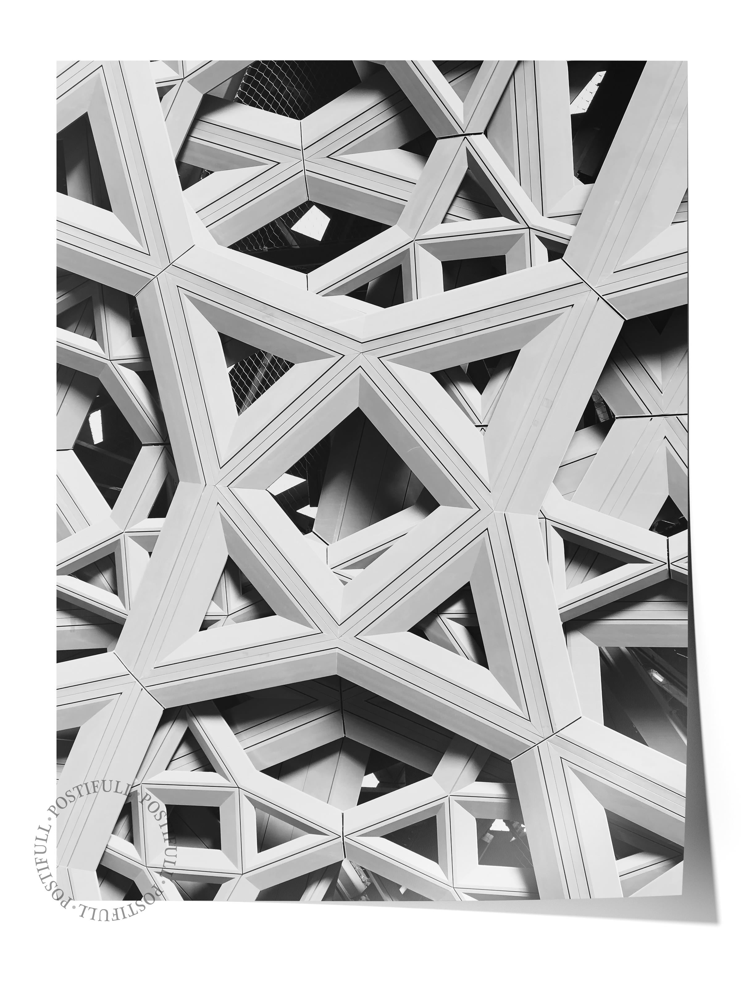 Mimari Poster, Siyah Beyaz Çerçevesiz Poster, Sanatsal Baskı NO:57 Estetik Ofis Duvar Dekoru, Dikey