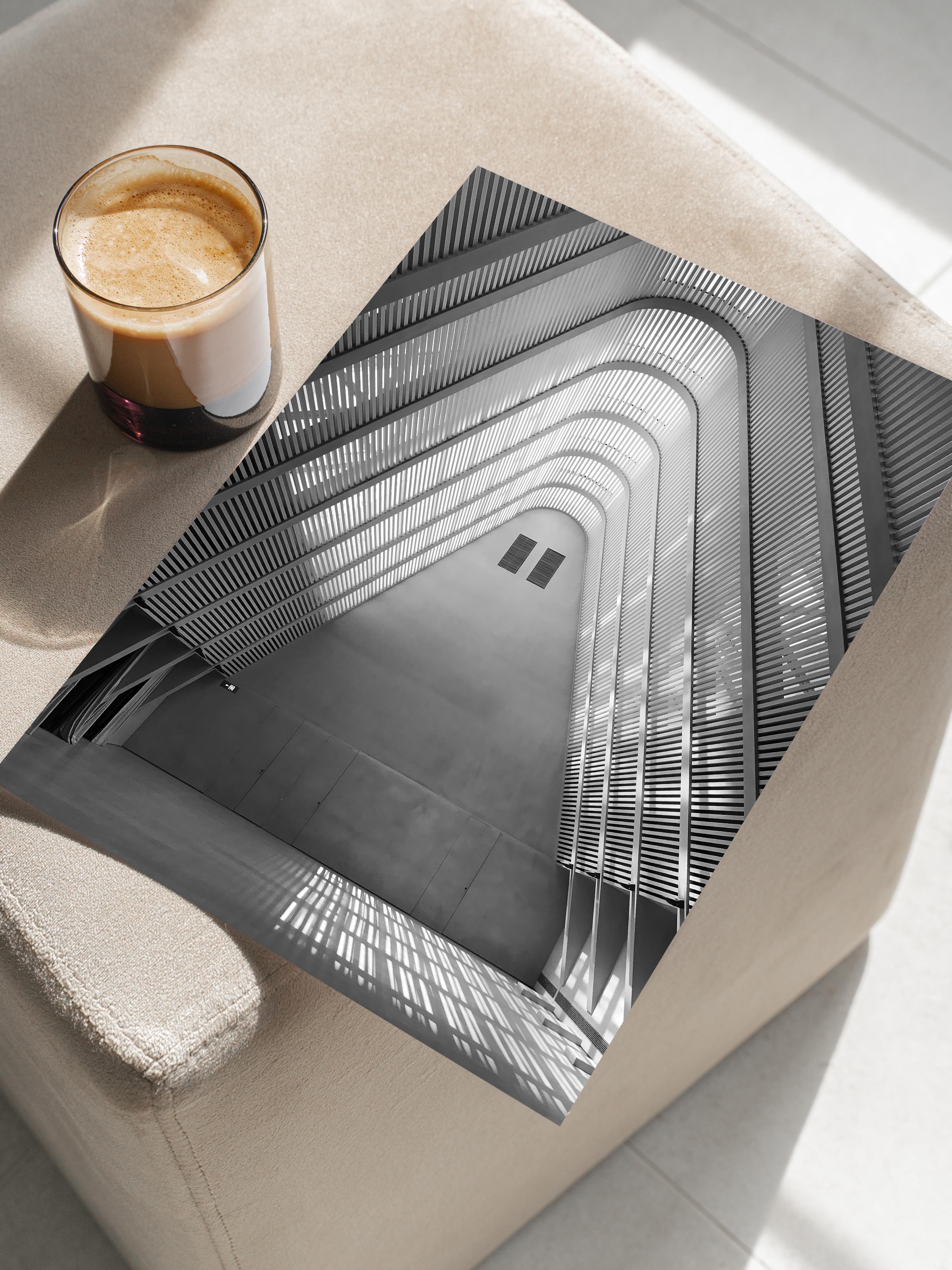 Mimari Poster, Siyah Beyaz Çerçevesiz Poster, Sanatsal Baskı NO:58 Estetik Ofis Duvar Dekoru, Dikey