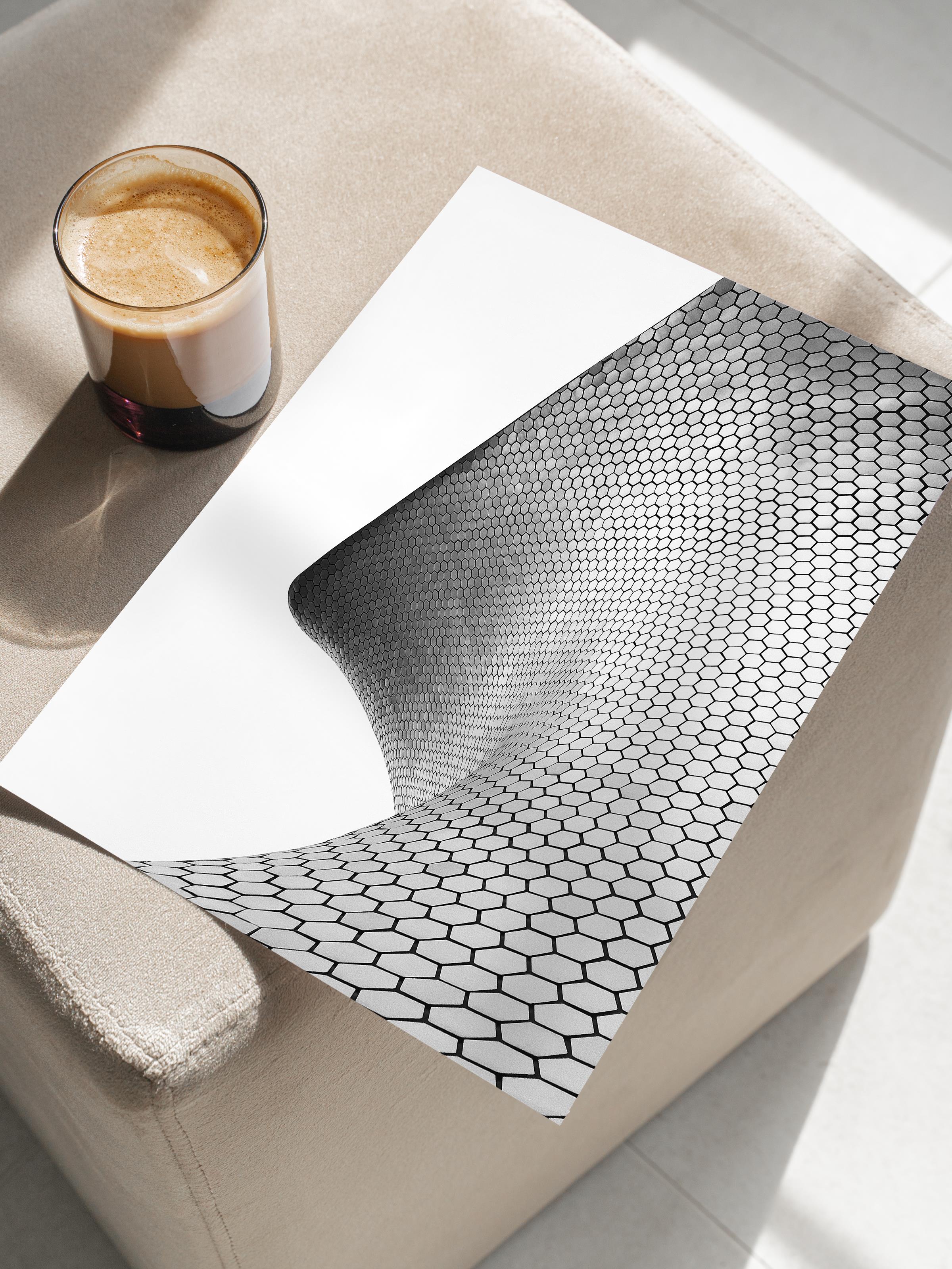 Mimari Poster, Siyah Beyaz Çerçevesiz Poster, Sanatsal Baskı NO:62 Estetik Ofis Duvar Dekoru, Dikey