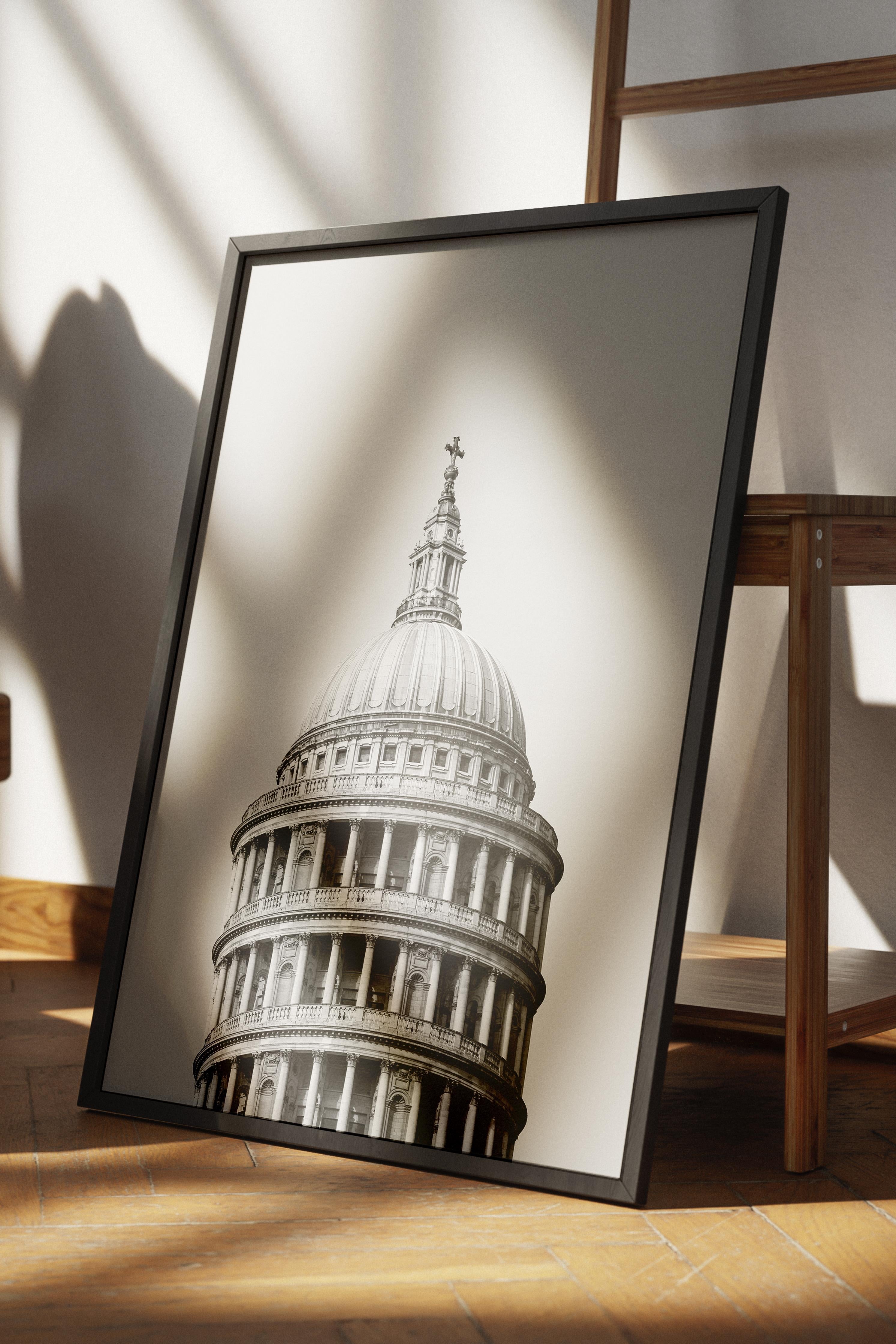 Mimari Poster, Siyah Beyaz Çerçevesiz Poster, Sanatsal Baskı NO:63 Estetik Ofis Duvar Dekoru, Dikey