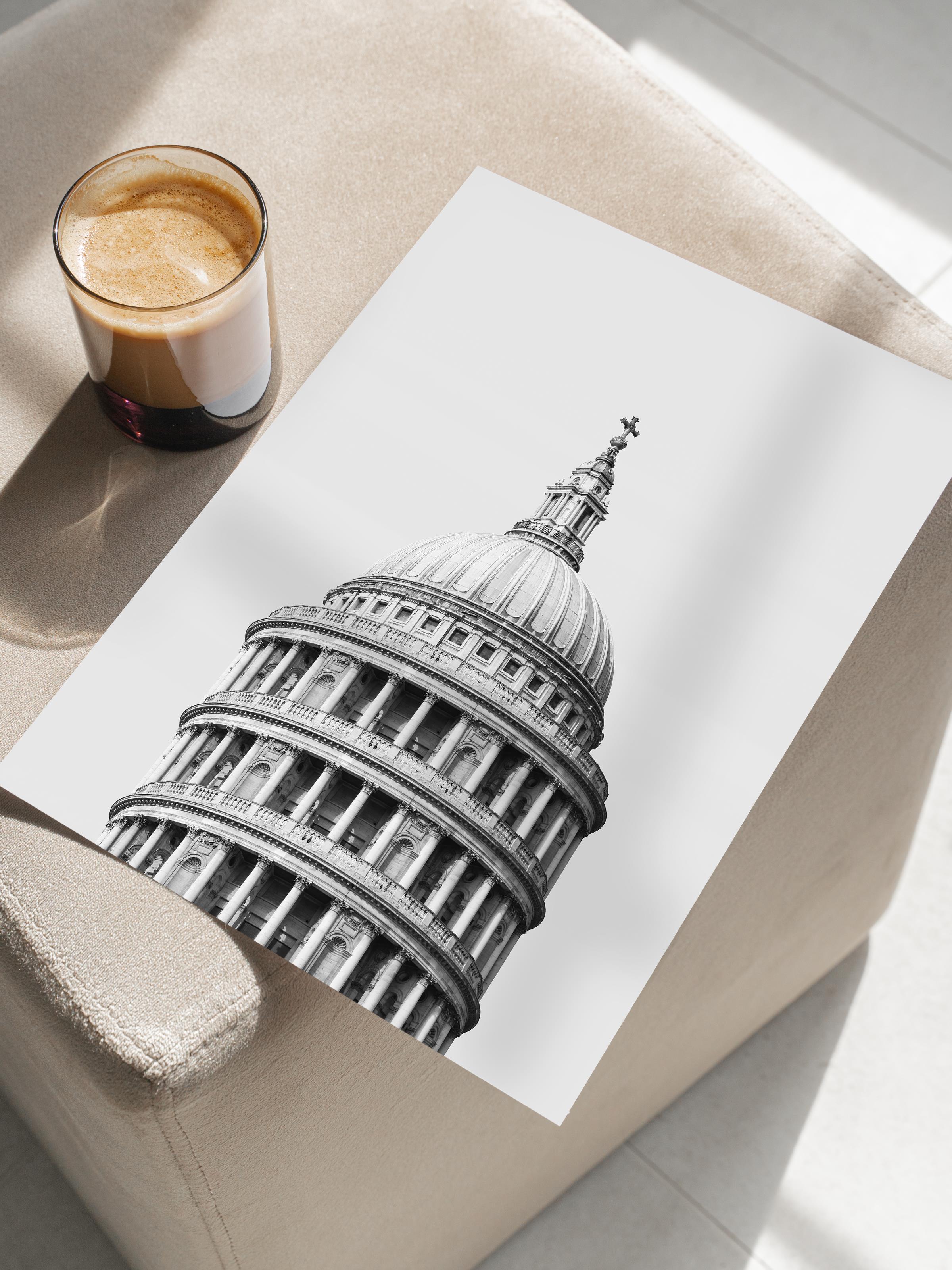 Mimari Poster, Siyah Beyaz Çerçevesiz Poster, Sanatsal Baskı NO:63 Estetik Ofis Duvar Dekoru, Dikey