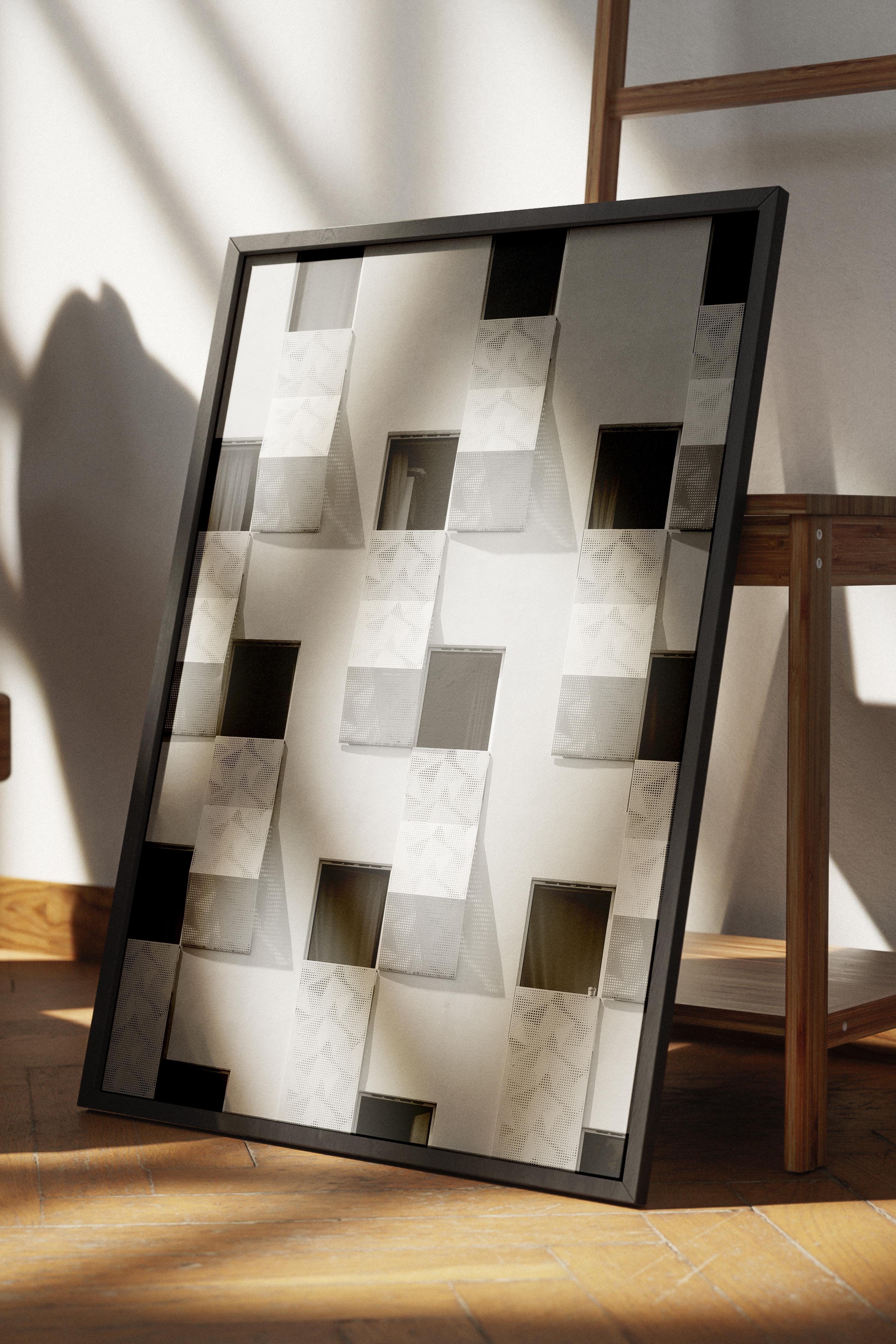 Mimari Poster, Siyah Beyaz Çerçevesiz Poster, Sanatsal Baskı NO:68 Estetik Ofis Duvar Dekoru, Dikey