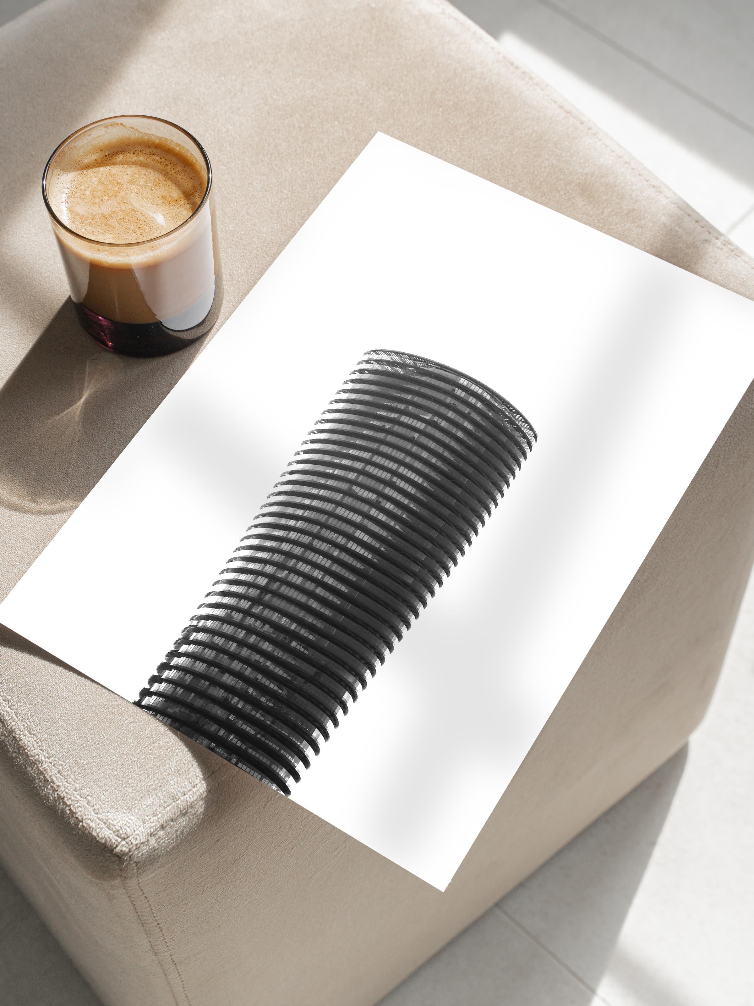 Mimari Poster, Siyah Beyaz Çerçevesiz Poster, Sanatsal Baskı NO:70 Estetik Ofis Duvar Dekoru, Dikey