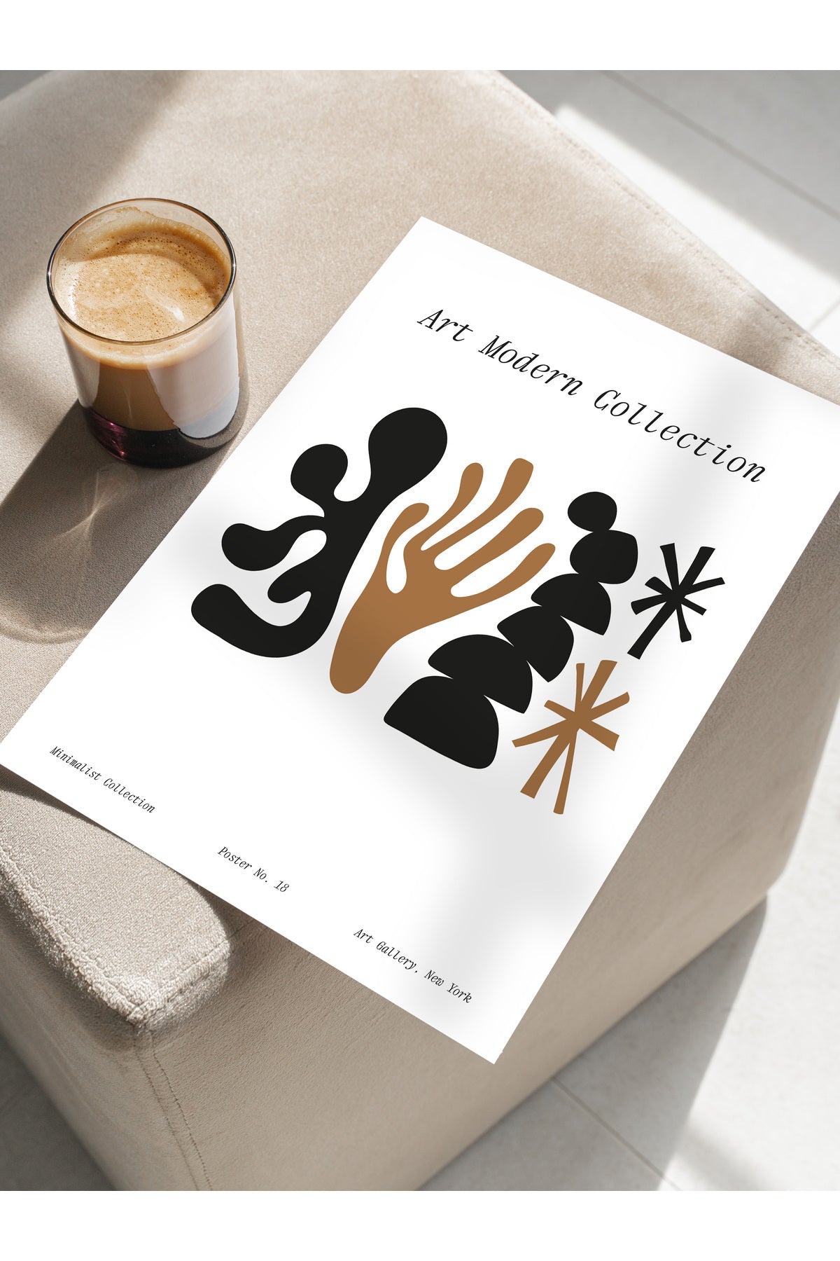Minimal Temalı Duvar Posteri, Estetik Çerçevesiz Poster - Yatak Odası, Salon, Mutfak Duvar Dekoru