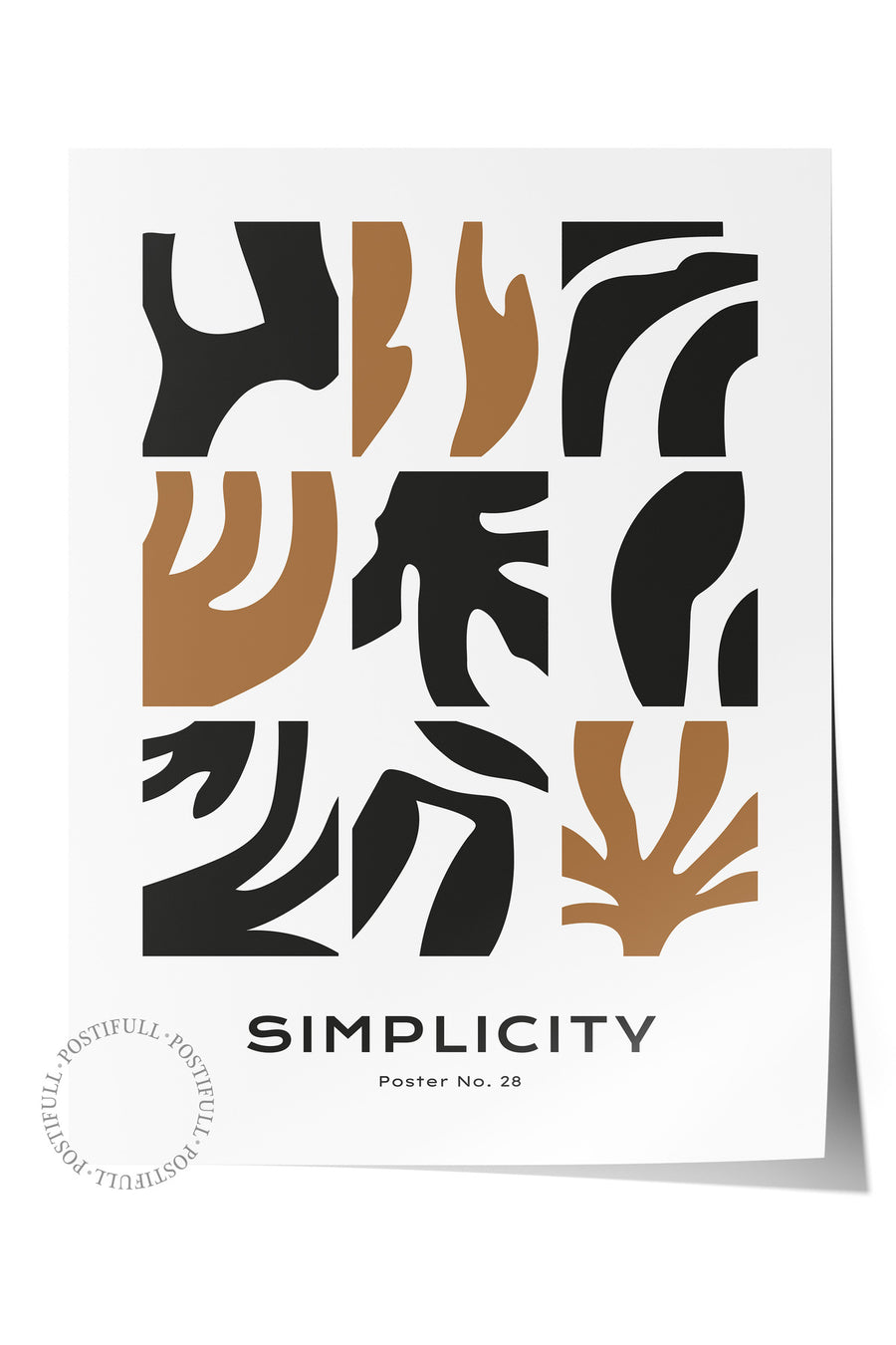 Farklı Tonlarda Simplicity İskandinav Çerçevesiz Poster